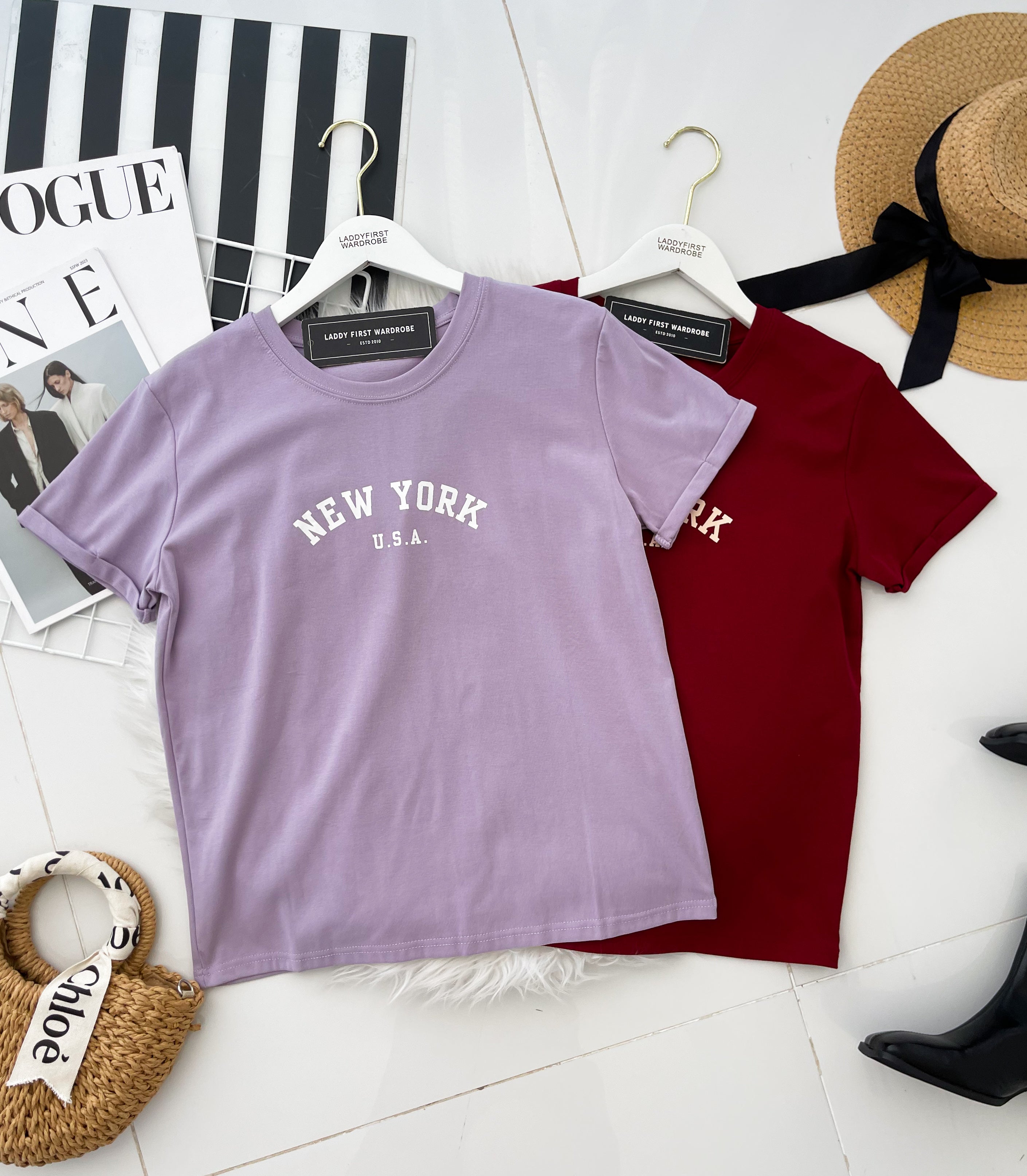 【T82306】SEPTEMBER TEE U领短袖纯棉弹力舒服好穿日常百搭上衣