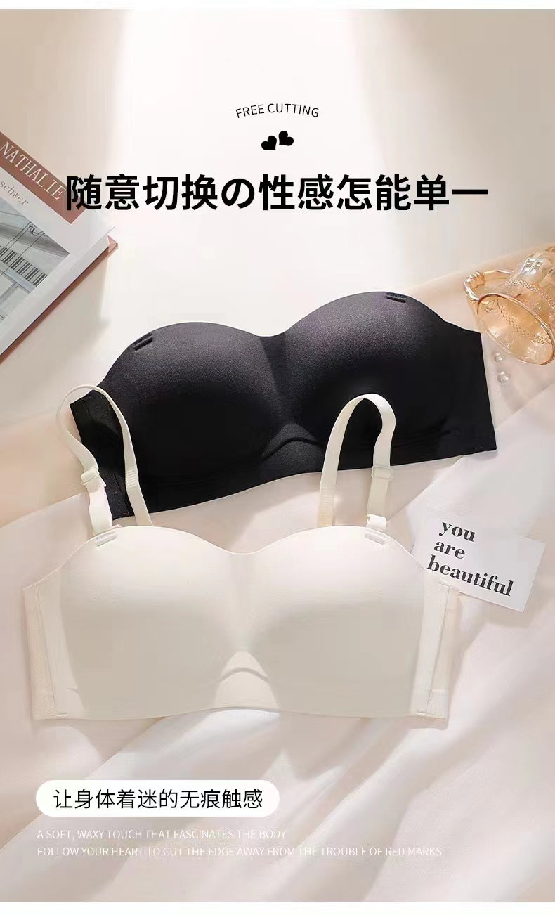 【A225】🔥无胸的救星🔥防滑抹胸无痕无钢内衣 #有无肩带两穿