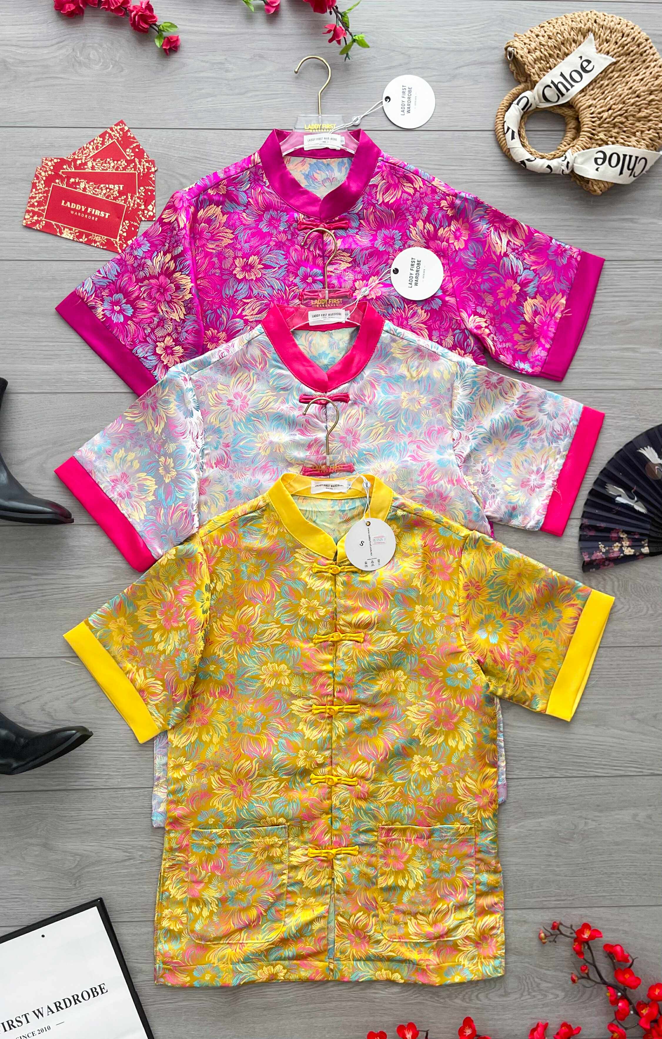 【T8235251】独家爆款高品质气质男女同款立领盘扣国风提花唐装旗袍上衣，有口袋 ❤️❤️