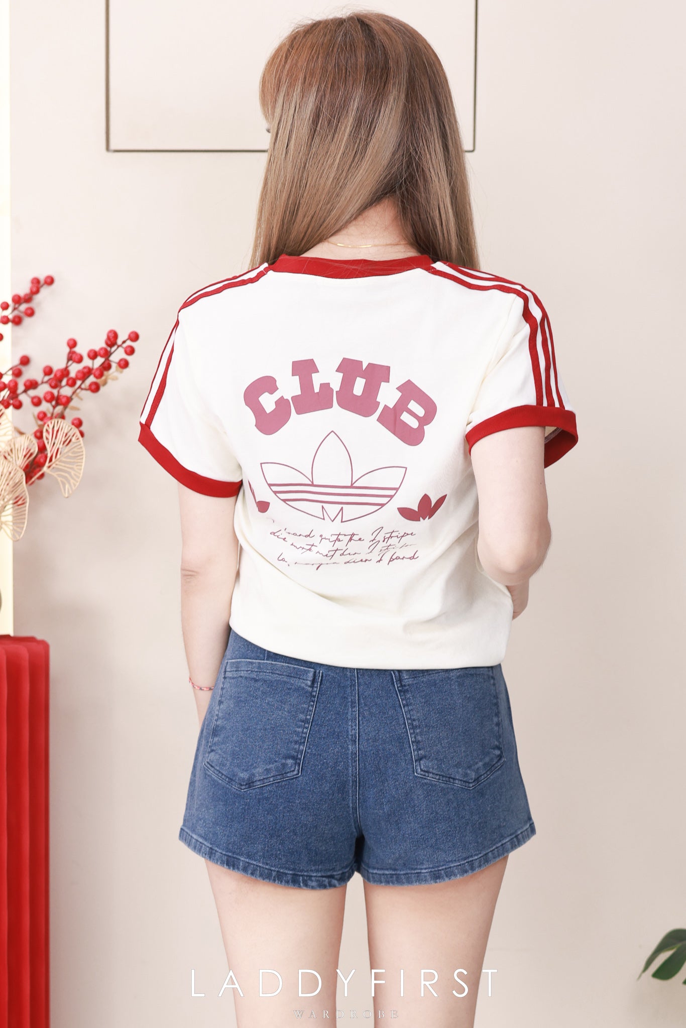 【T9466-1】⚡补货预订款⚡高品质A牌三条杠撞色系纯棉运动休闲上衣 ❤️