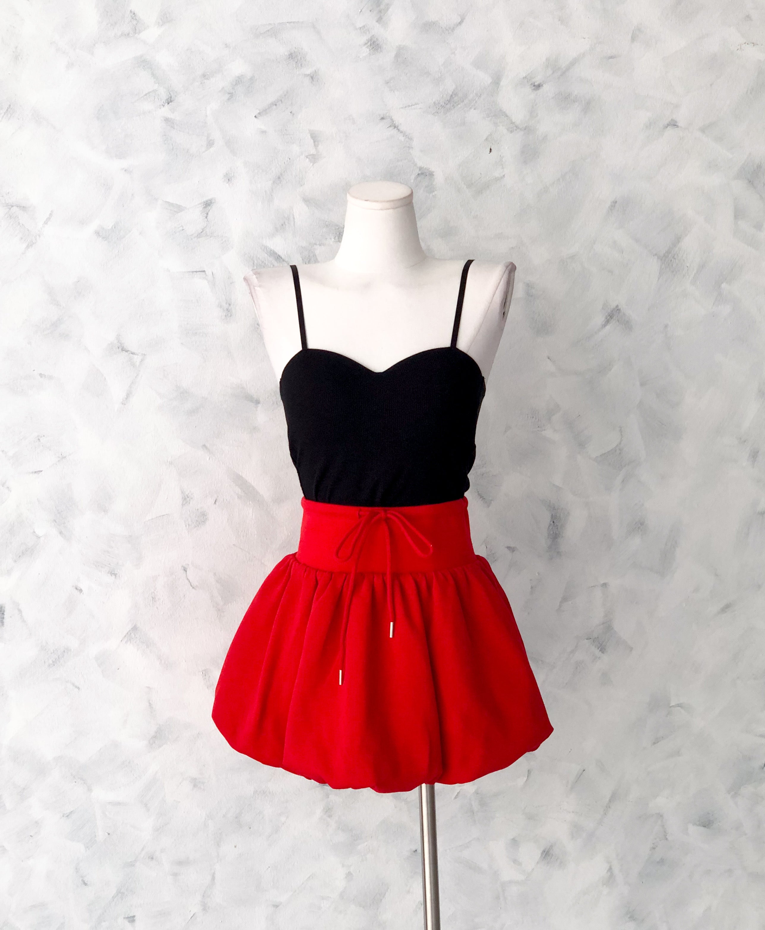 【S655】🧧 宠粉福利回馈 🧧 高品质抽绳花苞蓬蓬高腰百搭裙子，内层有里布短裤 ❤️❤️