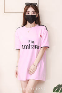 【T14259 / 9060】高品质圆领字母拉线设计OVERSIZED 上衣 ❤❤【A-R2-C5】