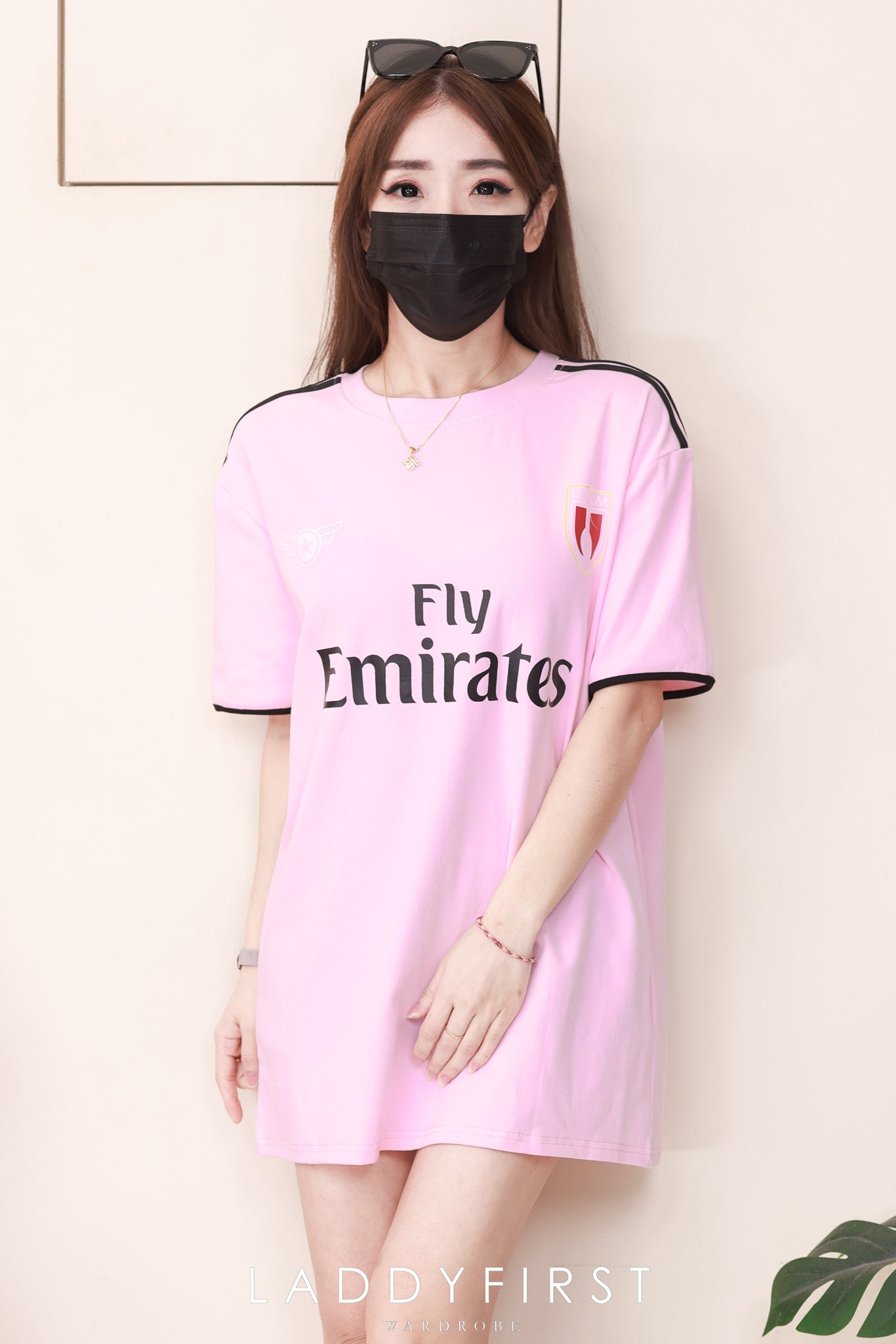 【T14259 / 9060】高品质圆领字母拉线设计OVERSIZED 上衣 ❤❤【A-R2-C5】