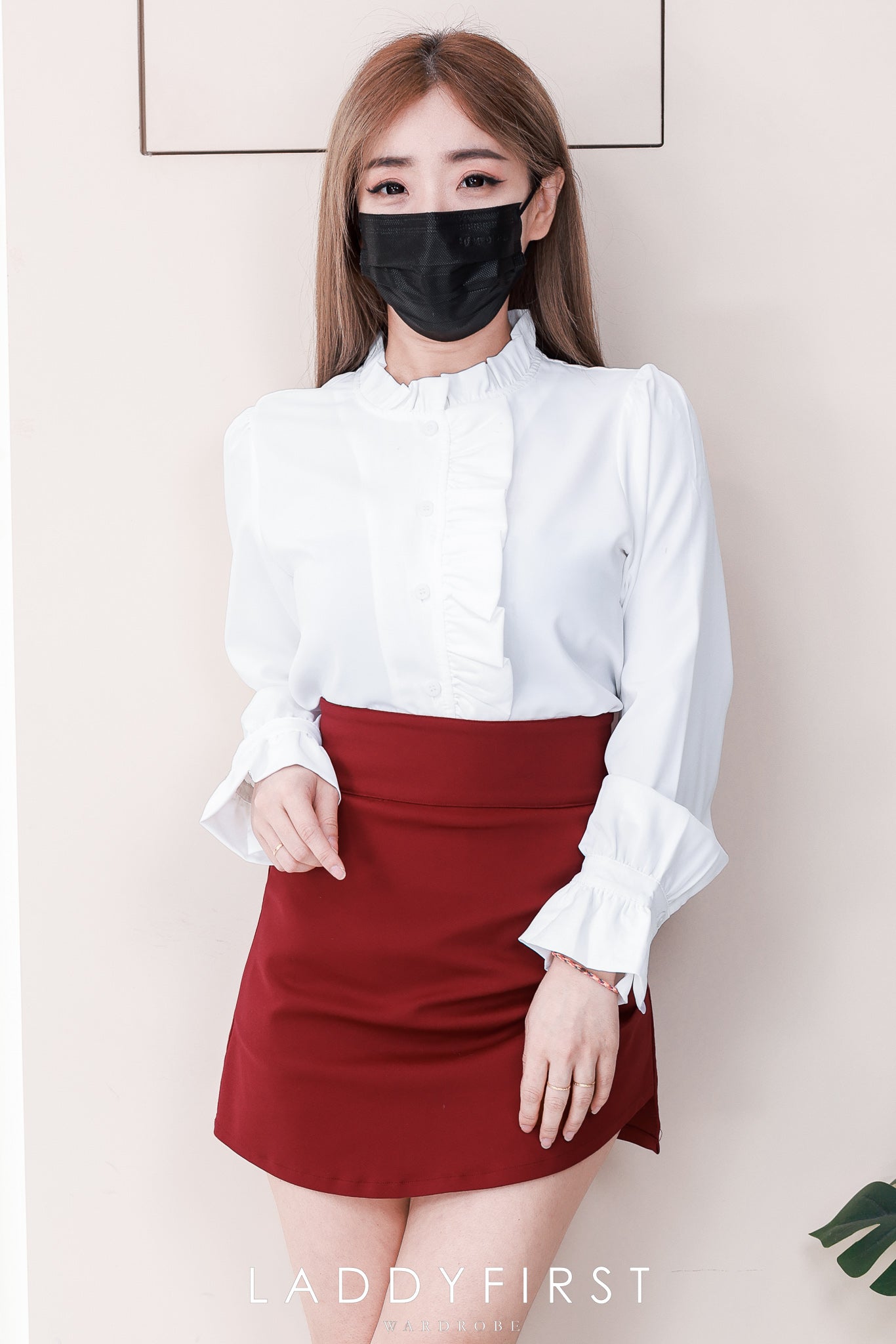 【T14271 / 16829】高品质法式宫廷风荷叶边长袖时装上衣 ❤️❤️