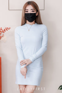 【D3541】独家爆款高品质强推修腰显瘦纯棉弹力慵懒时尚百搭长袖连身裙子 ❤️❤️ 【A-R3-C1】