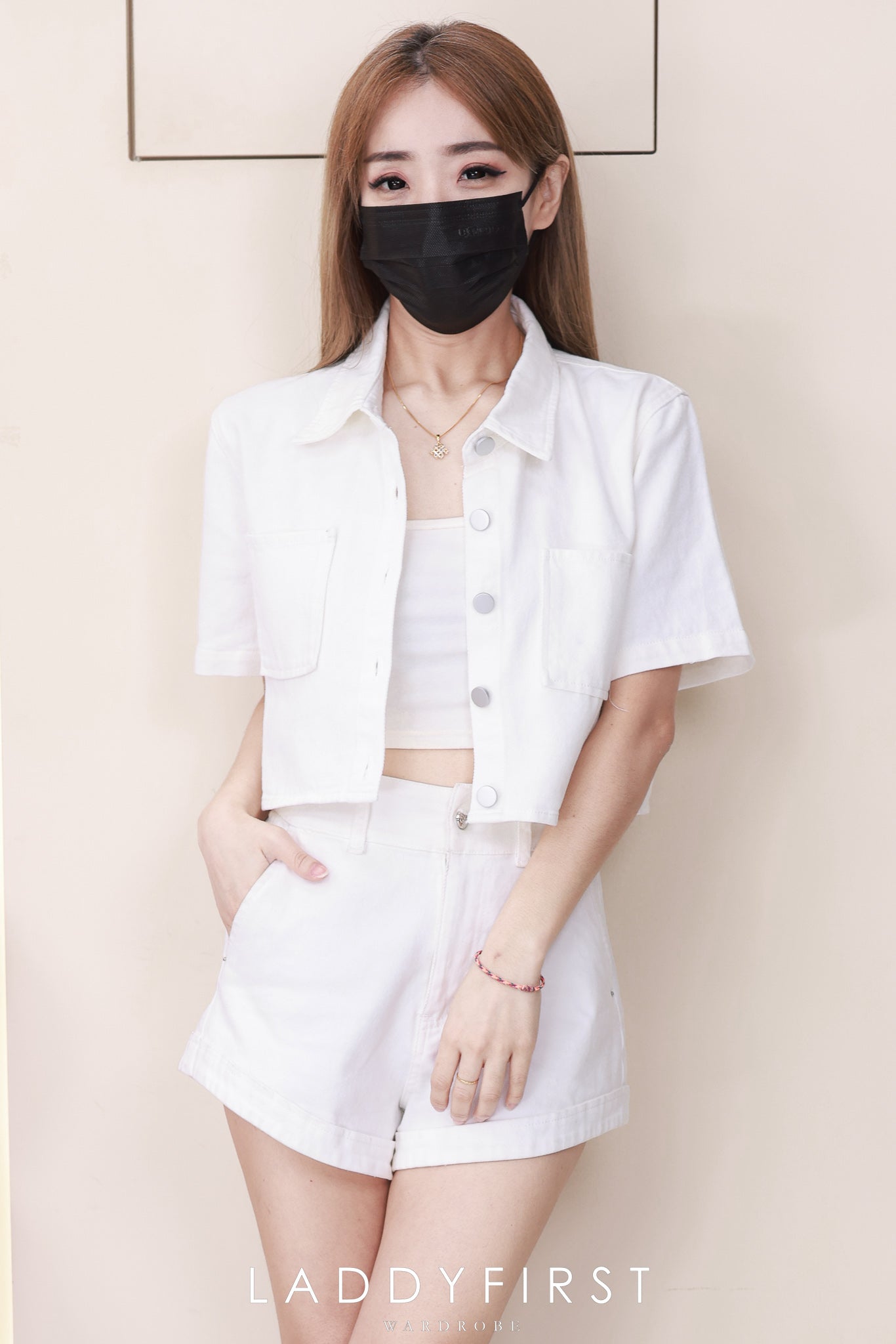 【T82949】【补厂家现货⚡⚡】高品质韩系牛仔翻领短版百搭上衣/外套 ❤❤