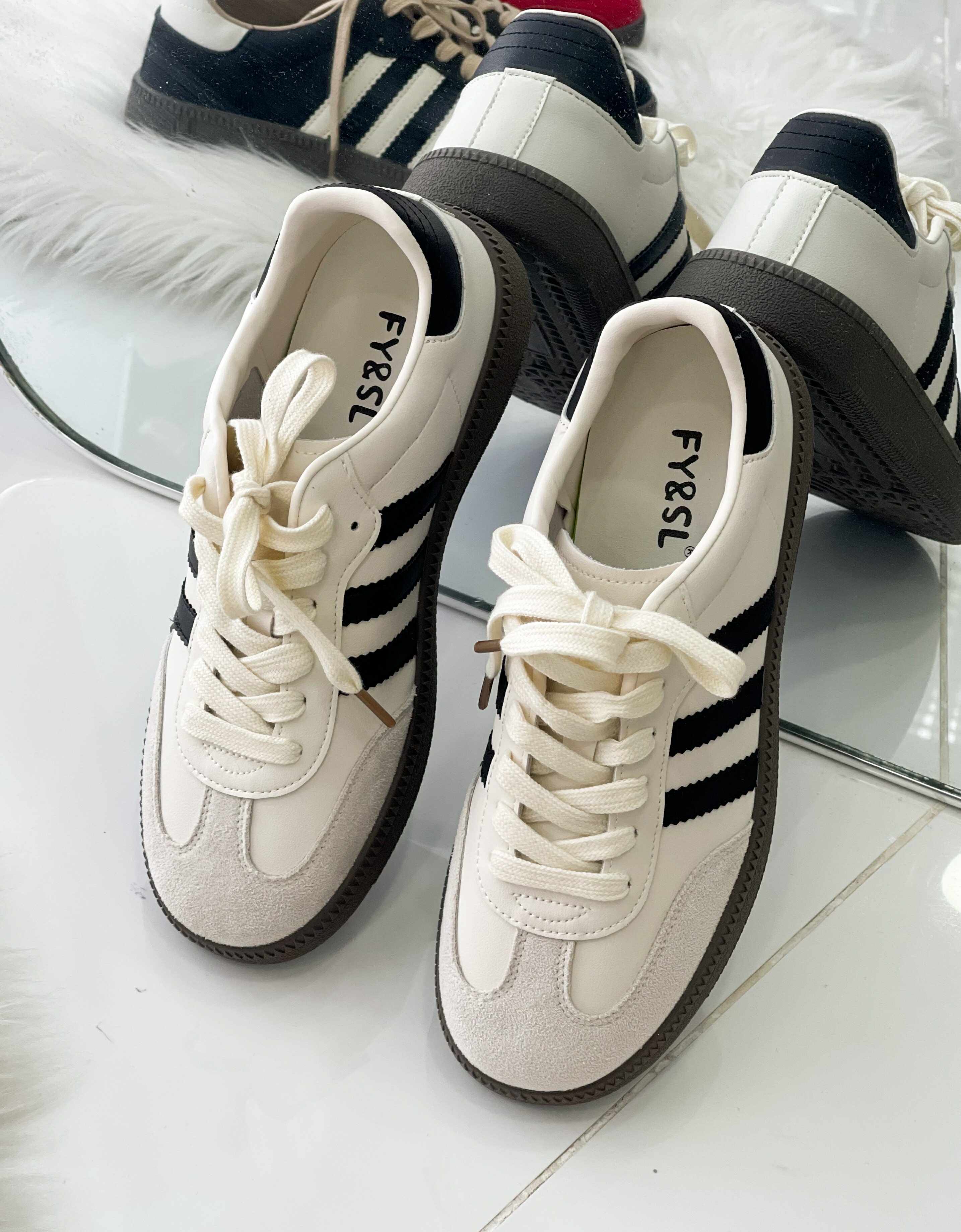 【RF001-20】✨现货✨ 高质量厚底休闲百搭德训增高鞋子 ❤️