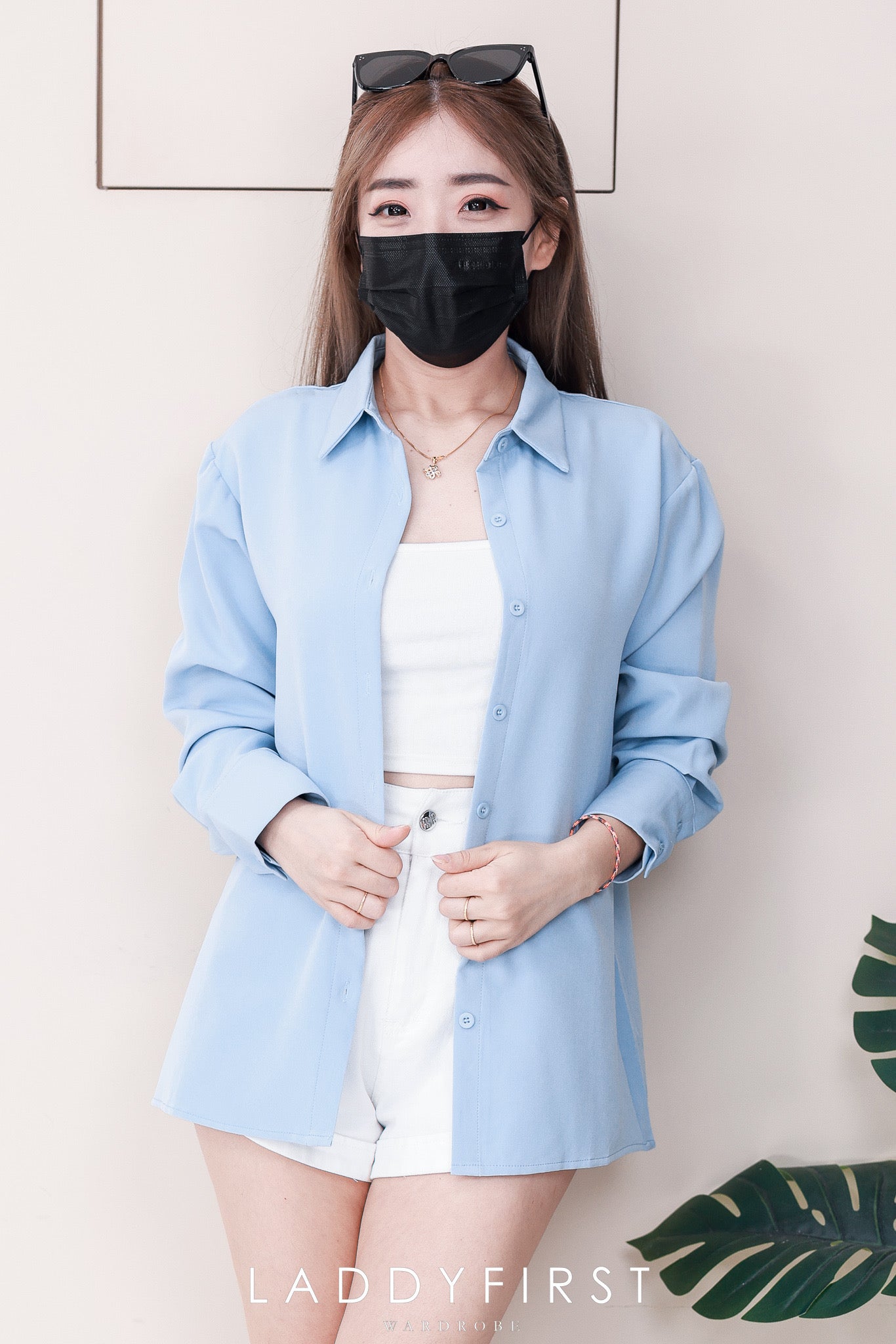 【T80340】＊订单不断＊ 独家爆款高品质韩式宽松版多巴胺色系翻领长袖西装衬衫上衣❤️【A-R1-C5】