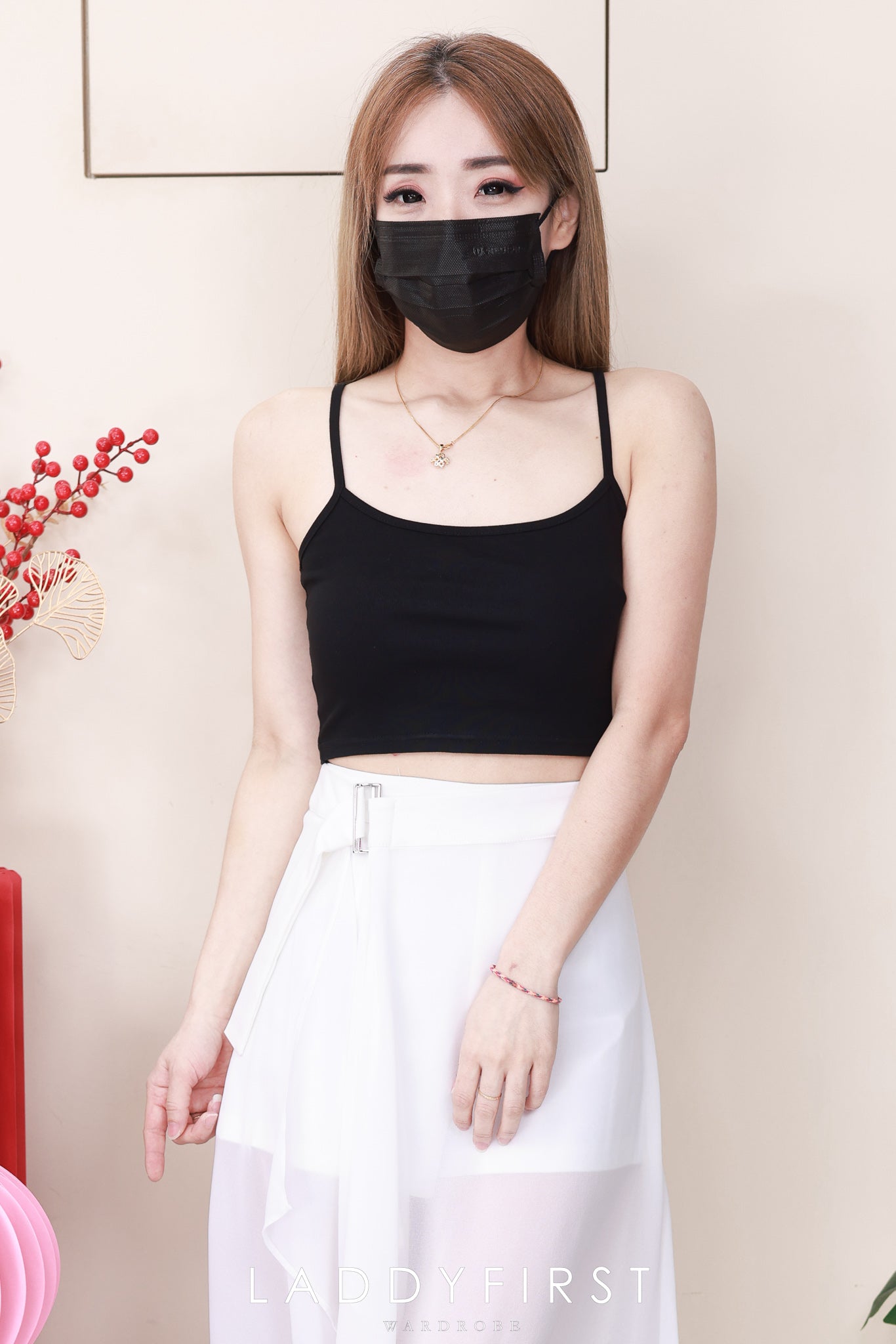 【L50013 / 16054】高品质假两件内层西装短裤拼接雪纺网纱裤裙 ❤️❤️