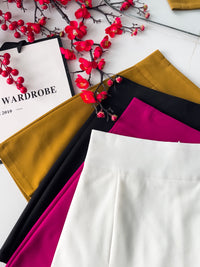 【S7973】独家爆款高品质A字裙西装高腰百搭裤裙，前裙后裙有口袋，右边拉链开叉设计 【C-R1-C6】