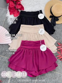 【S681131】‼️爆单王再次到货‼️【独家小圆饼】高质量西装拼雪纺蓬蓬高腰裙子【A-R3-C4】