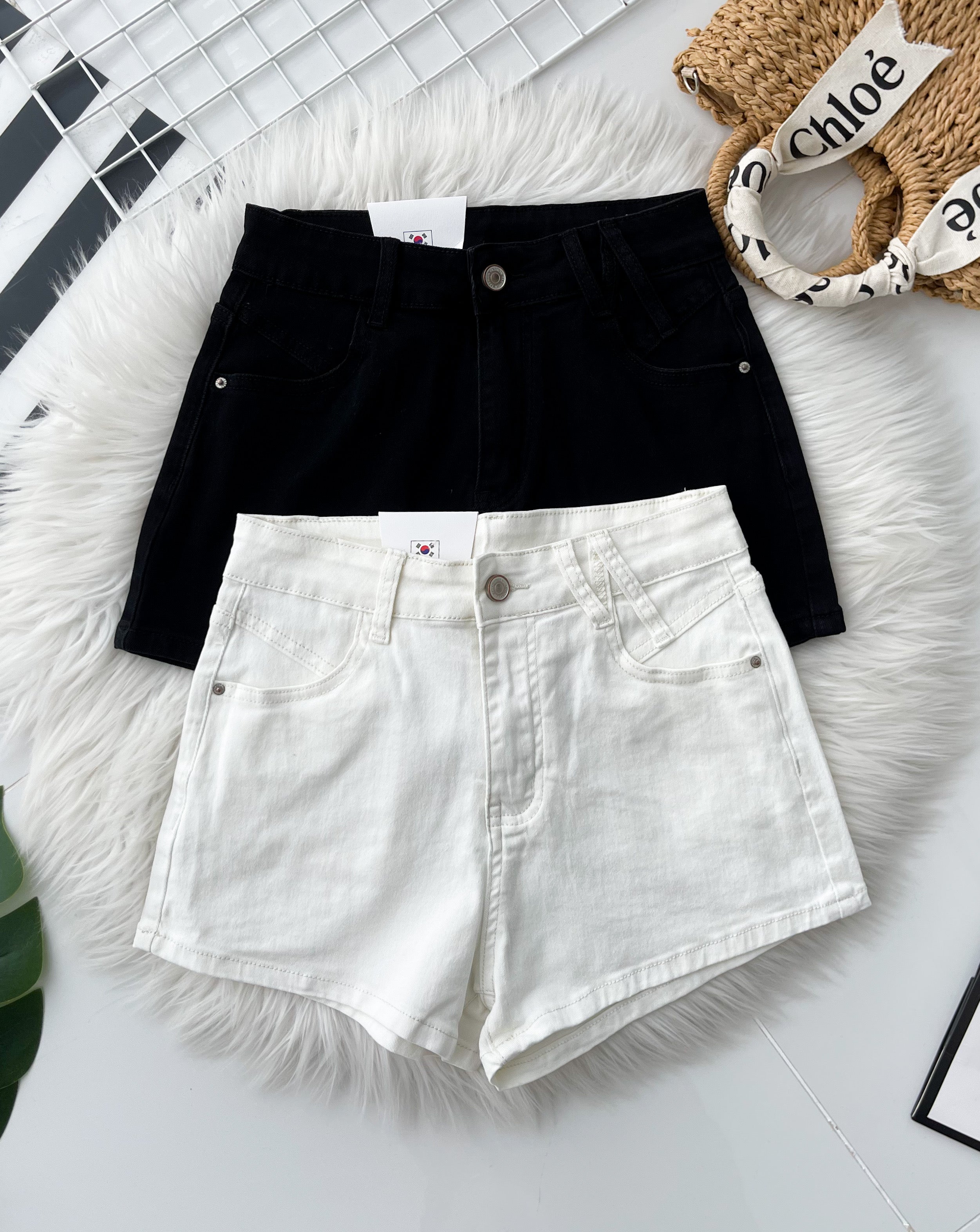 【S8113】高品质COTTON JEANS牛仔弹力日常简约休闲百搭短裤，有口袋 ❤️❤️