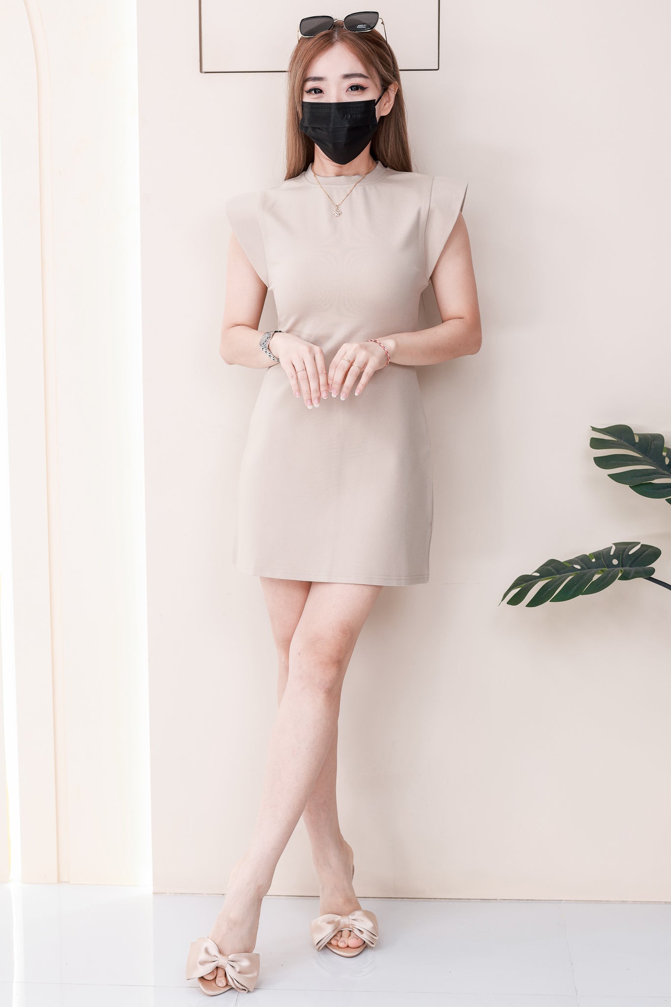 【D2615】极简简约款厚实罗马收腰显瘦连身裙子 ❤️❤️