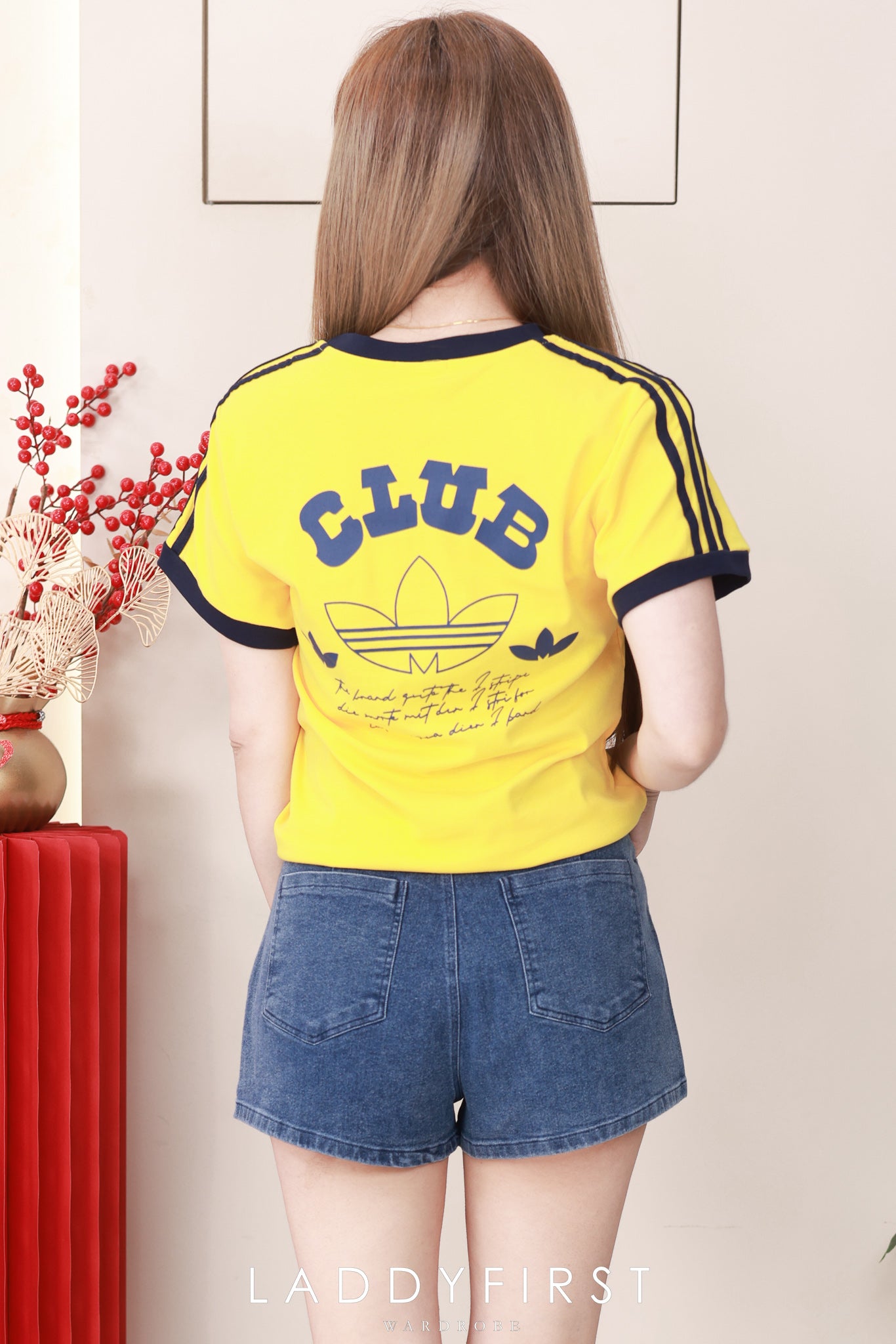 【T9466-1】⚡补货预订款⚡高品质A牌三条杠撞色系纯棉运动休闲上衣 ❤️