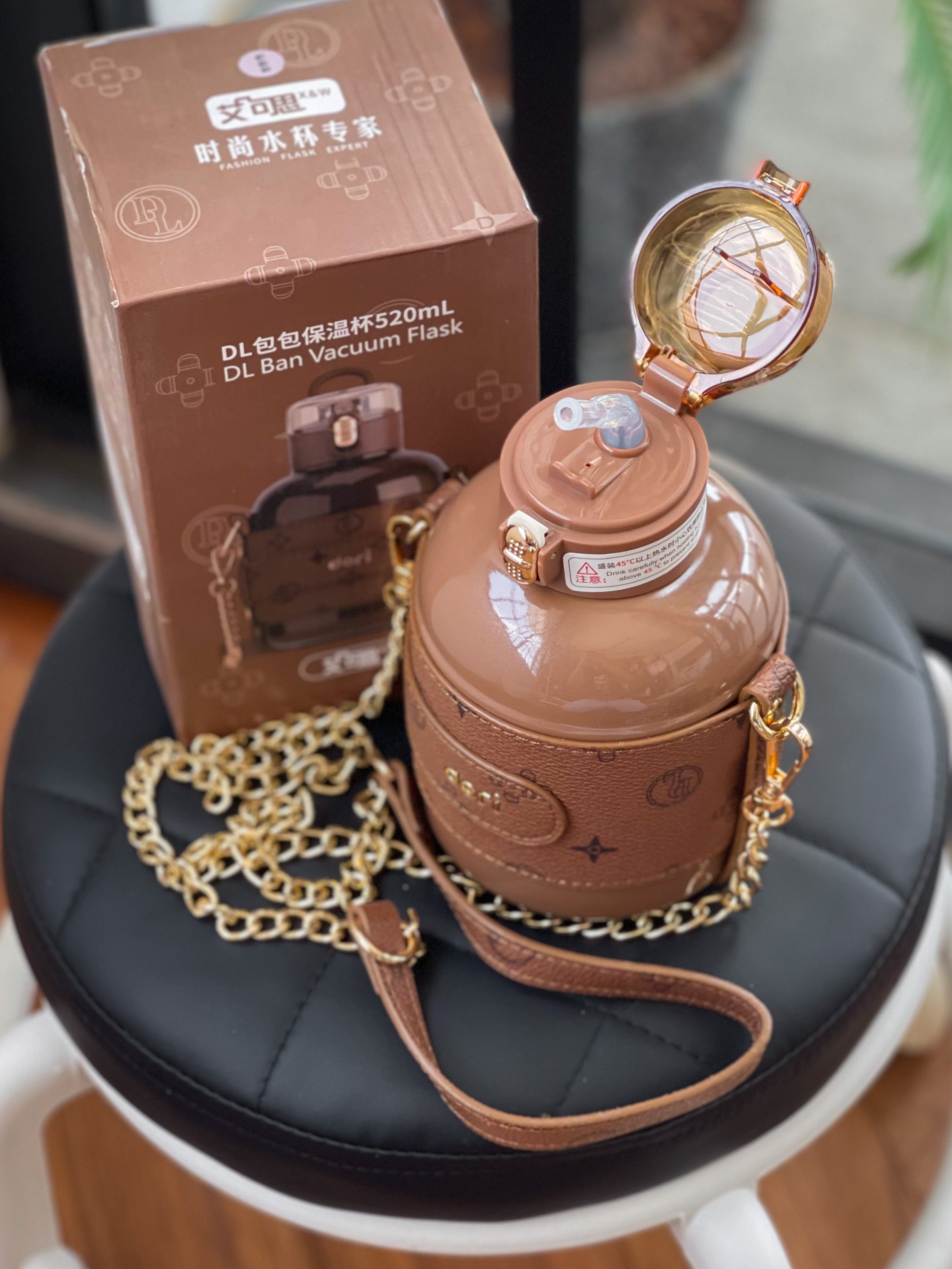 【DG002】高颜值不锈钢保温瓶➕可拆卸链条 ❤️❤️