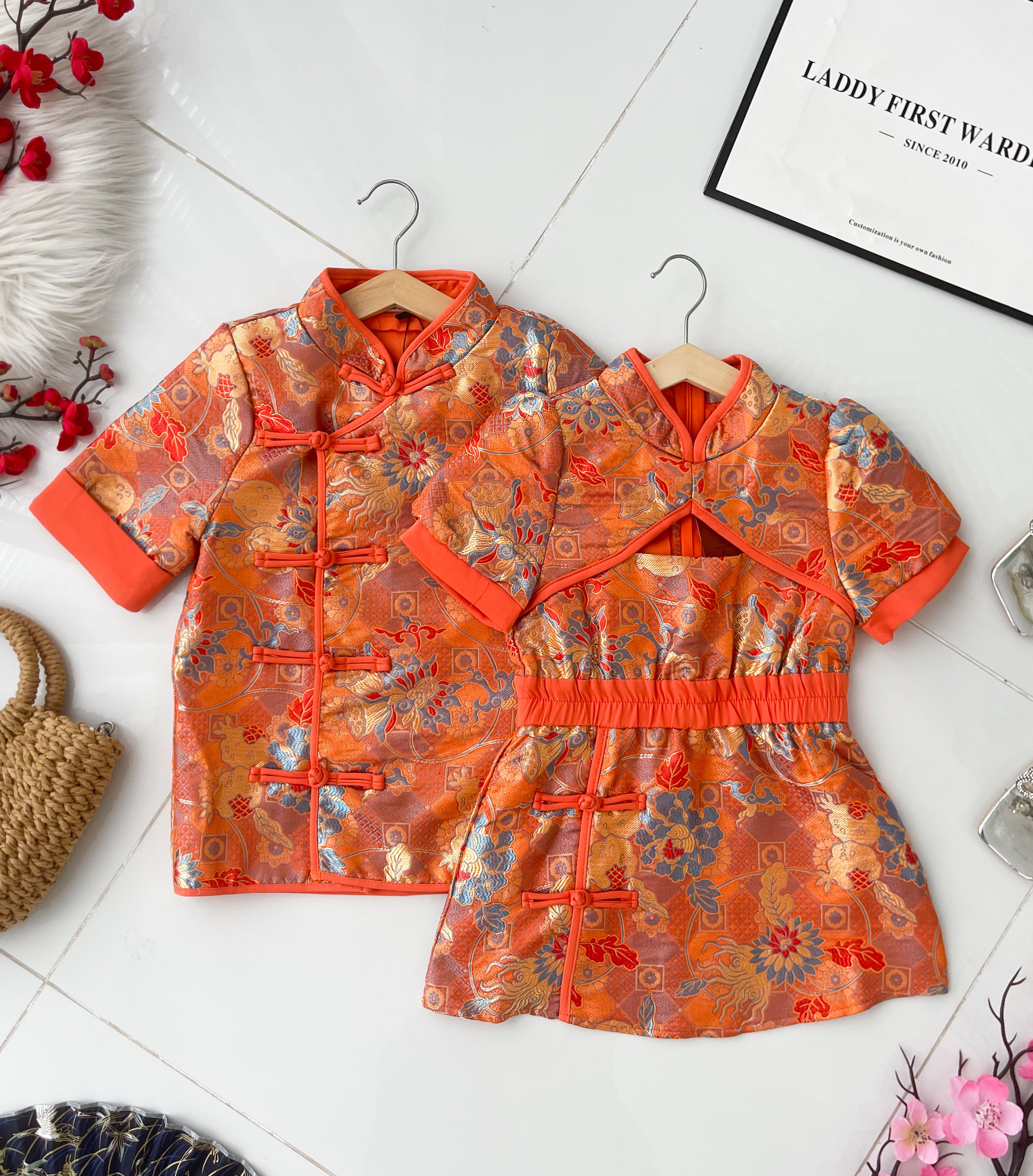 【T1028】高品质【男童】高端大气国风唐装提花旗袍上衣 ❤❤