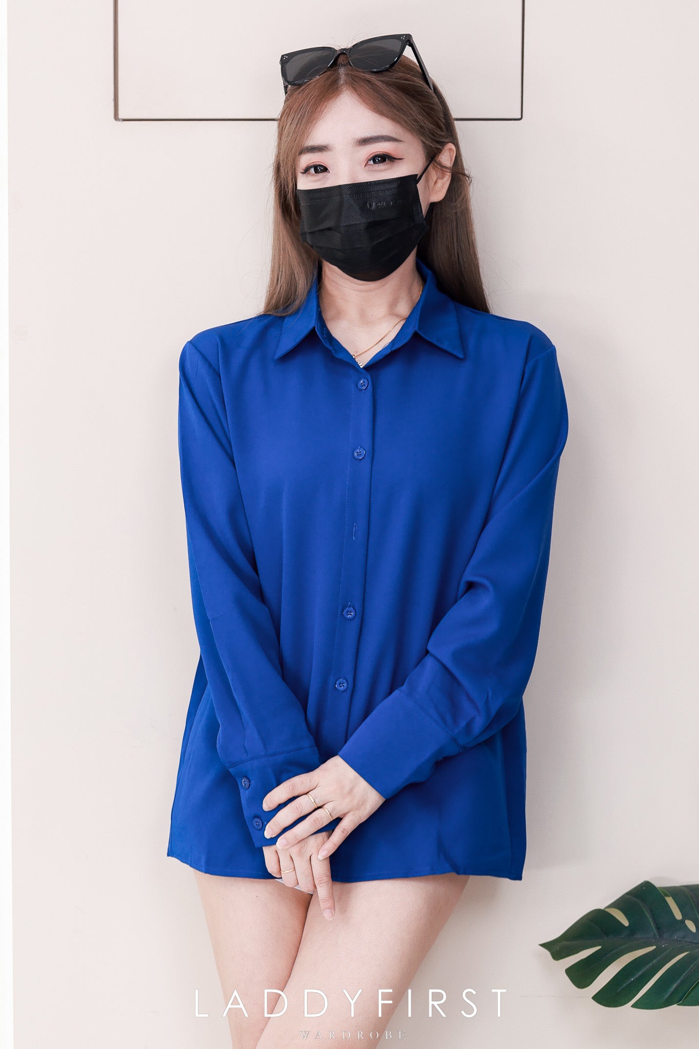 【T80340】＊订单不断＊ 独家爆款高品质韩式宽松版多巴胺色系翻领长袖西装衬衫上衣❤️【A-R1-C5】