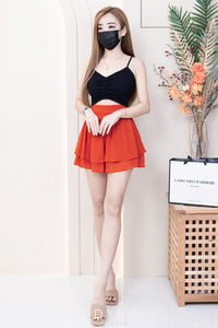 【S681131】‼️爆单王再次到货‼️【独家小圆饼】高质量西装拼雪纺蓬蓬高腰裙子【A-R3-C4】