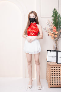 【S681131】‼️爆单王再次到货‼️【独家小圆饼】高质量西装拼雪纺蓬蓬高腰裙子【A-R3-C4】