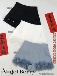【S25213】高品质高端仙子立体花瓣小香风高腰短裤 ❤️❤️ 【A-R1-C1】