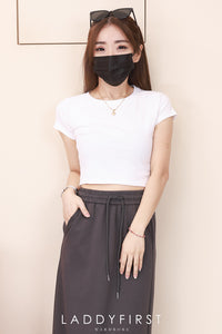 【T80792】【直播间搭配款】独家爆款高品质纯棉弹力圆领短袖简约日常百搭款上衣 #衣柜必入手百搭款 ❤❤【A-R3-C2】