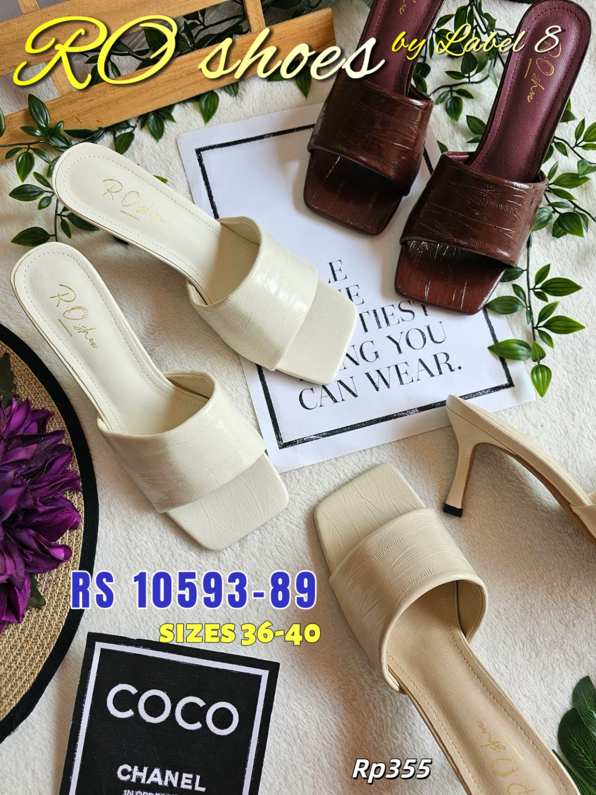 【R10593】高质量法式一字低跟凉鞋 👡