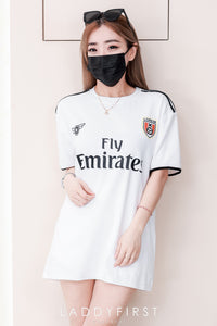 【T14259 / 9060】高品质圆领字母拉线设计OVERSIZED 上衣 ❤❤【A-R2-C5】