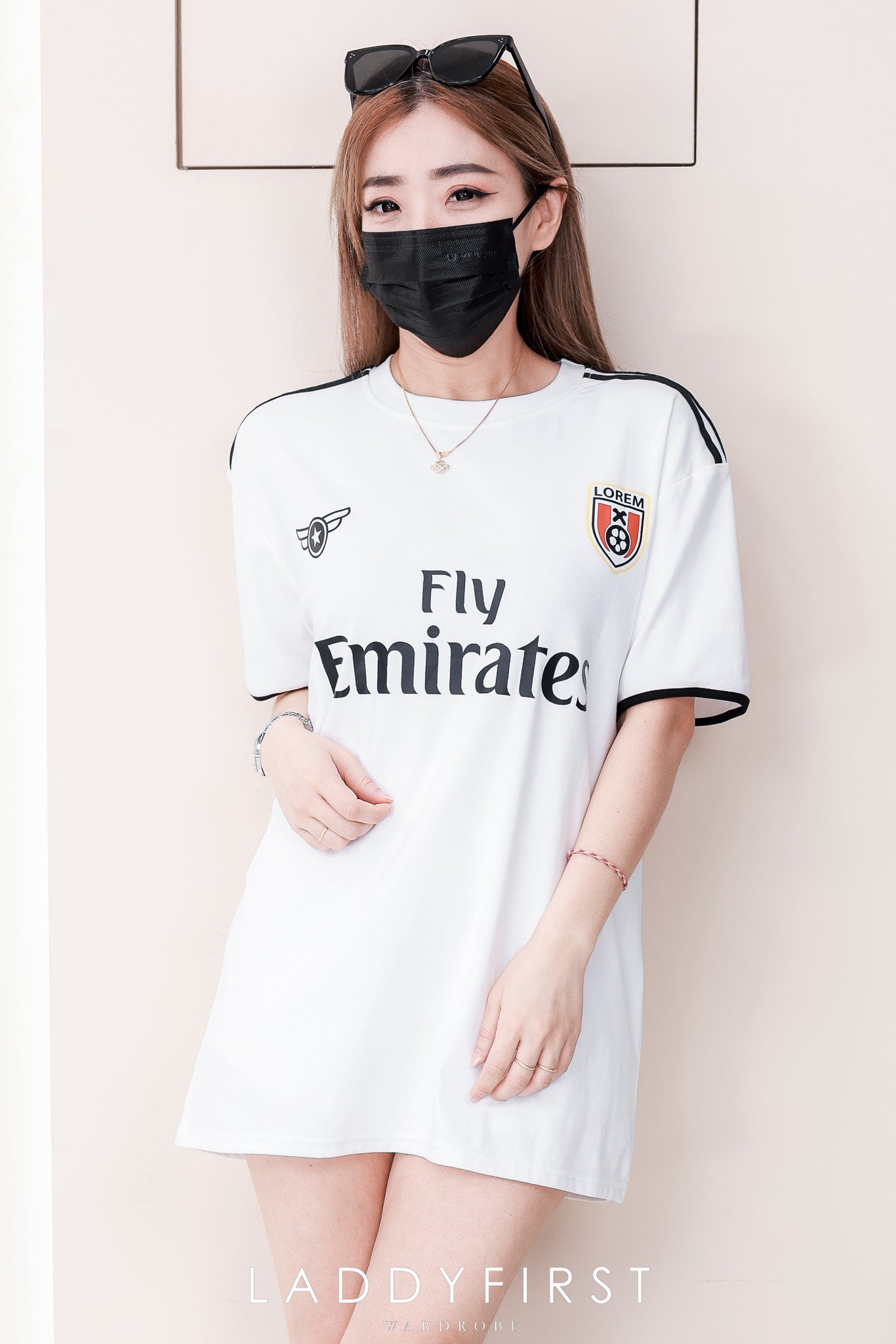【T14259 / 9060】高品质圆领字母拉线设计OVERSIZED 上衣 ❤❤【A-R2-C5】