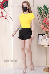 【T3474】LFW独家爆款【80792改良版】高品质纯棉弹力圆领短袖简约日常百搭款上衣 #衣柜必入手百搭款 ❤❤ 【B-R1-C6】