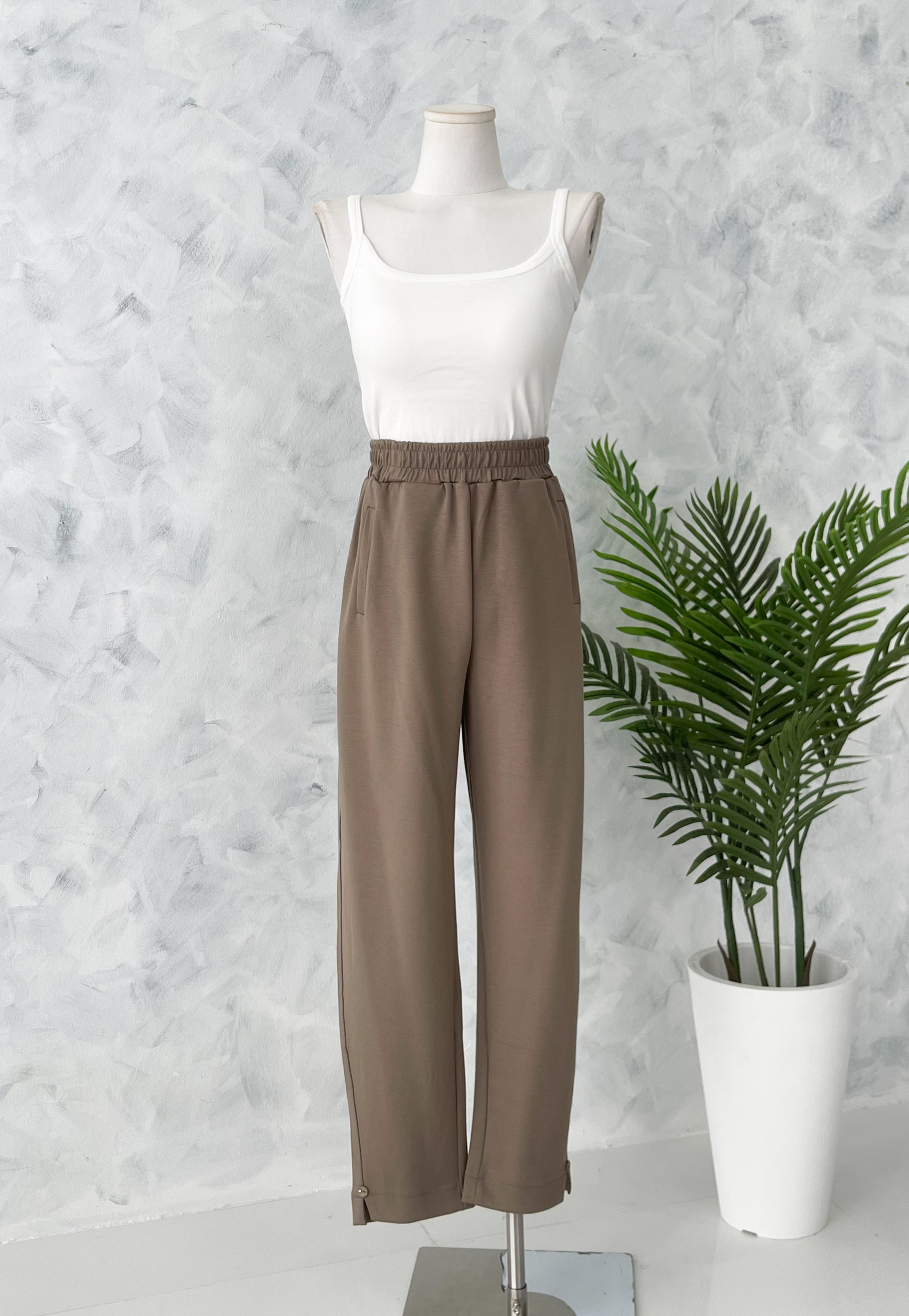 【L1191-1】⚡补货预订款⚡高品质空气棉松紧腰弹力运动休闲长裤，有口袋 ❤️❤️