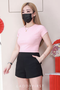 【T80792-2】【直播间搭配款】独家爆款高品质纯棉弹力圆领短袖简约日常百搭款上衣 #衣柜必入手百搭款 ❤❤ 【A-R1-C3】