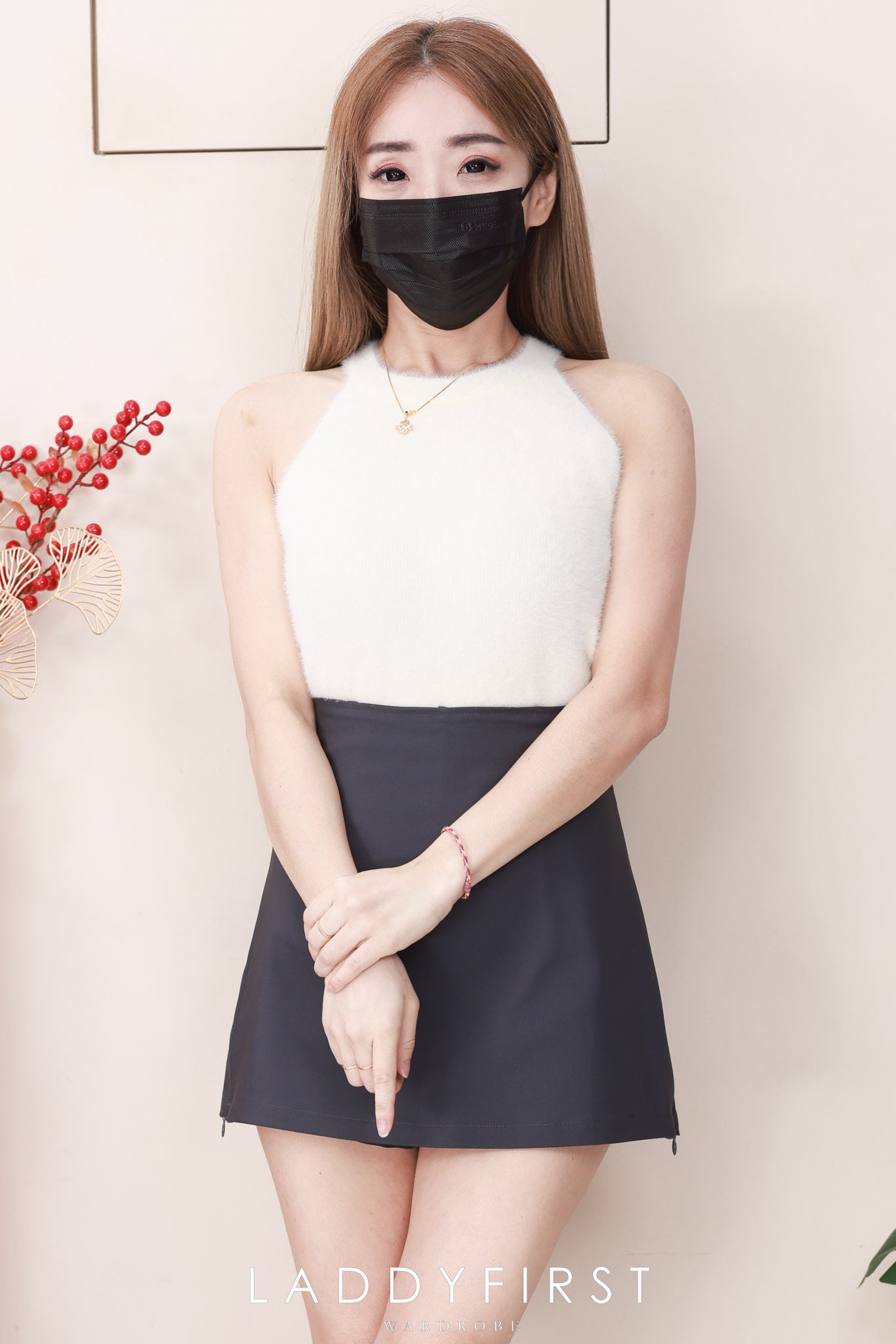 【S2320】高品质极简简约前后裙A字西装高腰百搭裤裙，两侧拉链开叉设计 ❤️❤️