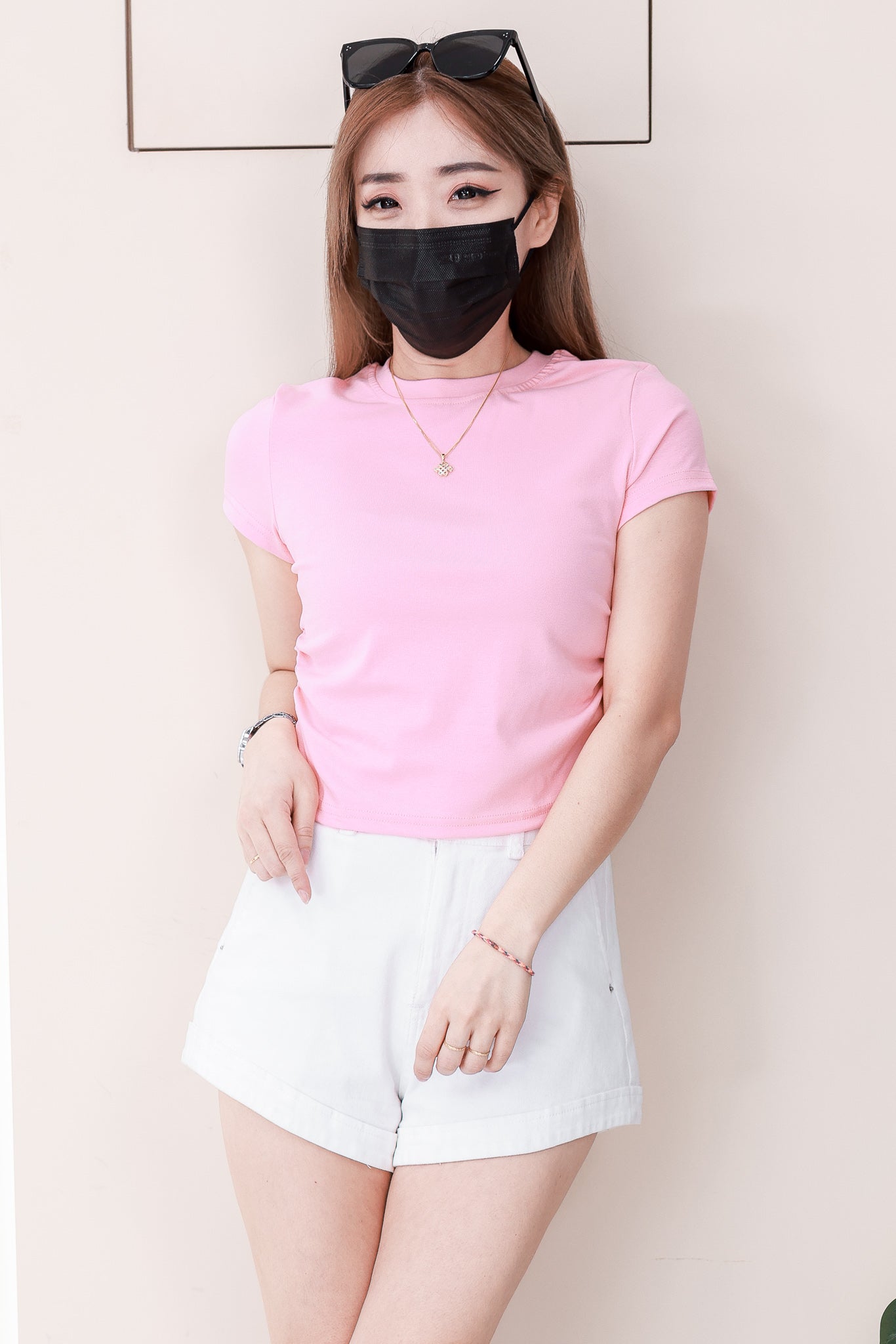 【T1061-1】🧧 宠粉福利回馈 🧧  独家爆款高品质纯棉弹力圆领短袖简约日常百搭款上衣，两侧收腰设计 #衣柜必入手百搭款 ❤❤