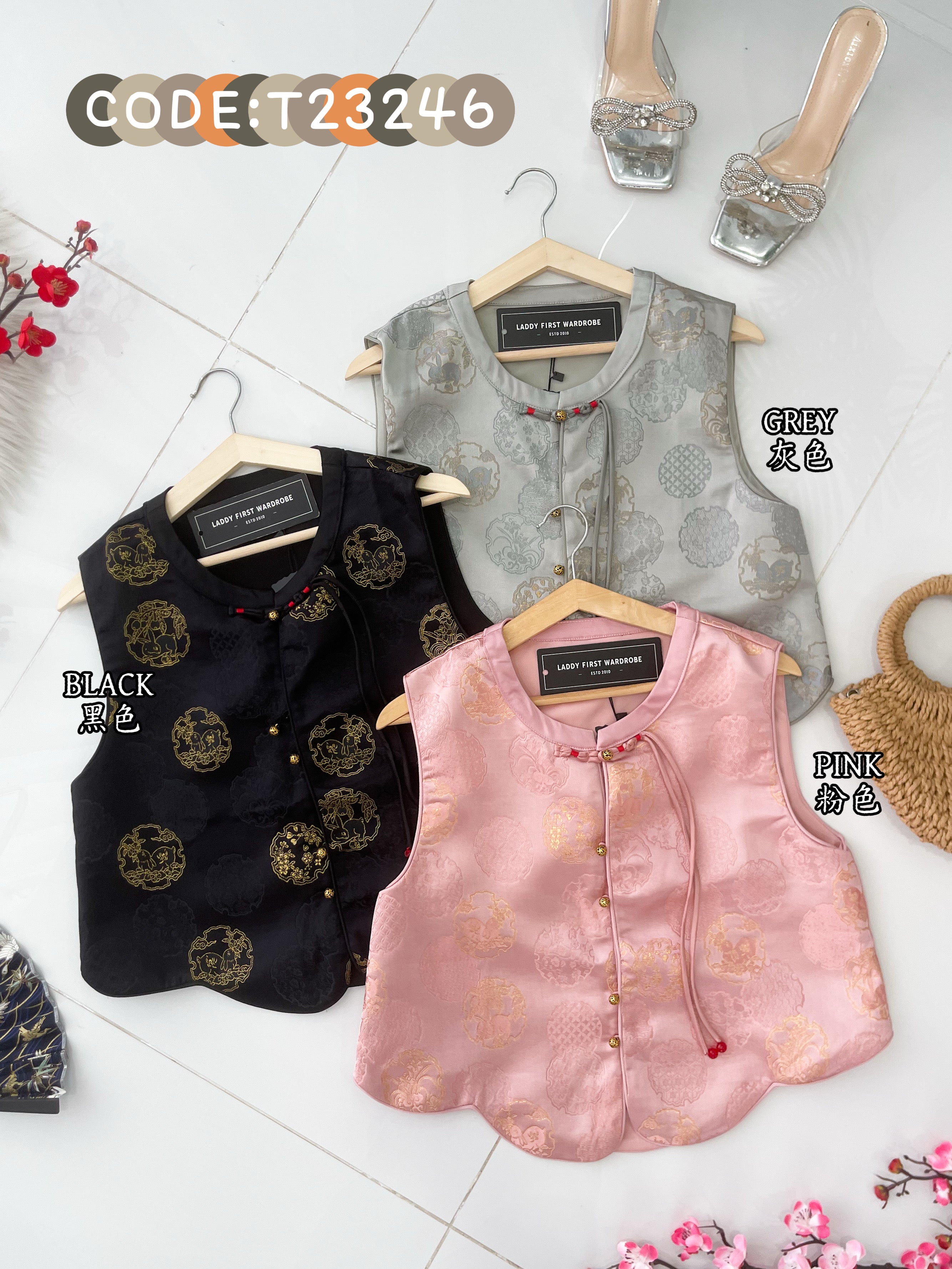 【T23246】高品质极简简约新中式旗袍上衣 ❤❤