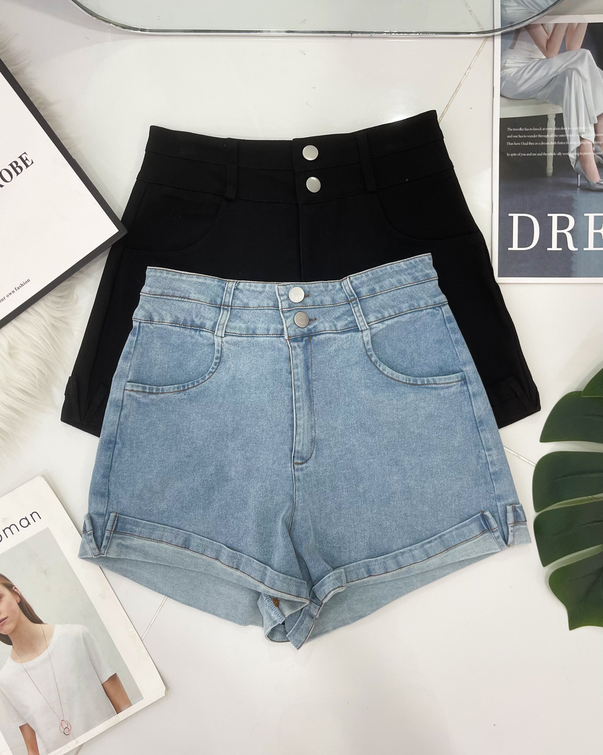 【S4978 / 19887】高品质简约休闲COTTON JEANS牛仔百搭短裤，有口袋 ❤️❤️ 【A-R1-C2】