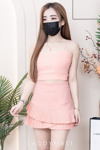 【T33761】独家爆款简约百搭系款肩带无袖前双后单纯棉内搭上衣 ❤❤ 【A-R2-C1】