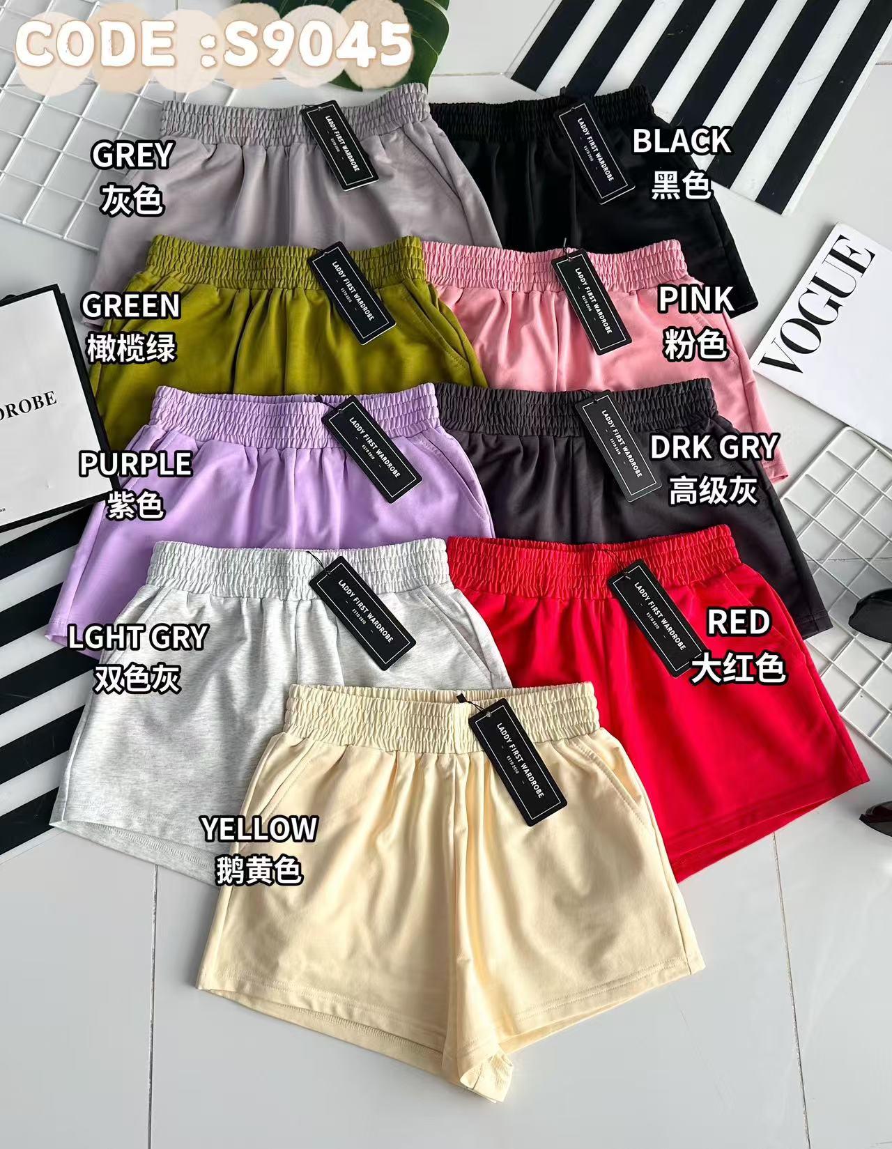 【S9045】独家爆款卫衣棉松紧腰弹力日常休闲百搭短裤，有口袋 ❤️❤️ #休闲百搭 🔥🔥 【B-R3-C3】