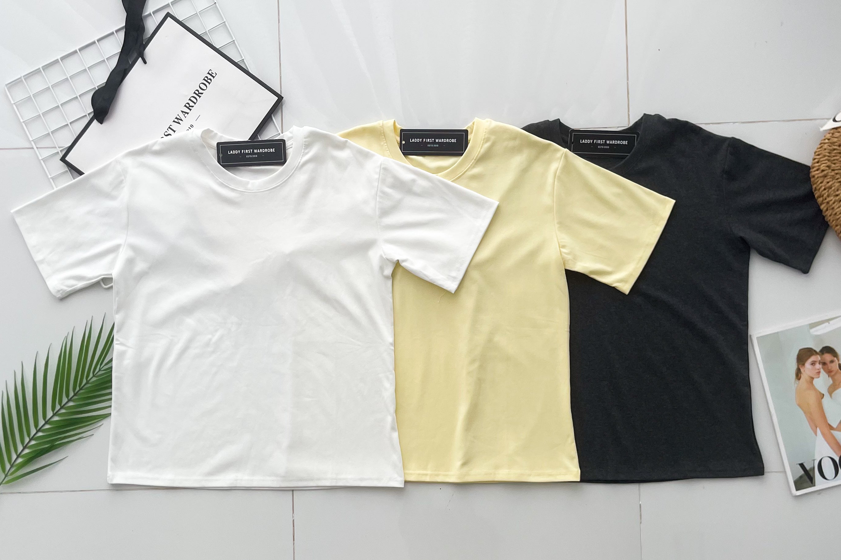 【T82496】高品质纯棉弹力圆领短袖宽松版Oversized 时尚上衣 ❤❤