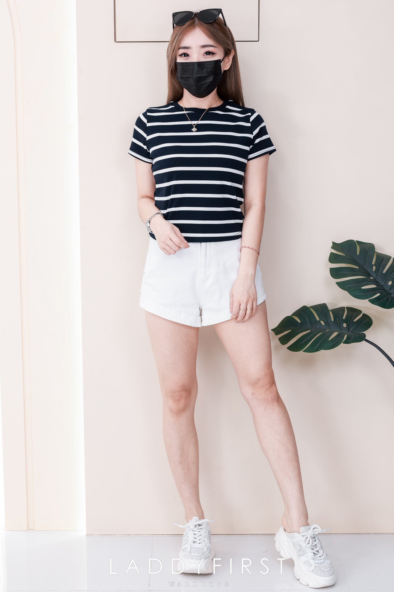【T82633】高品质圆领纯棉弹力条纹简约休闲百搭上衣 ❤❤