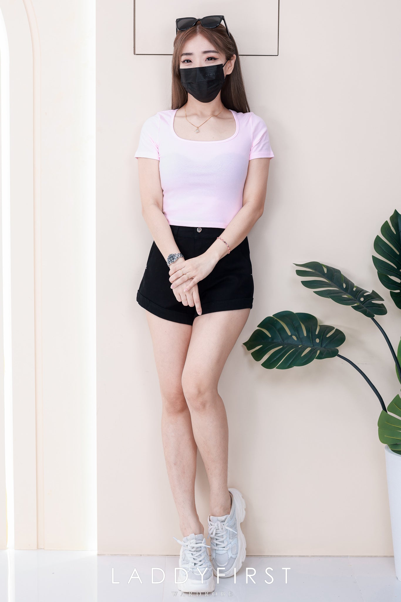 【T50155】独家爆款高品质方领短袖纯棉弹力简约日常百搭款上衣 ❤❤ 【B-R1-C5】