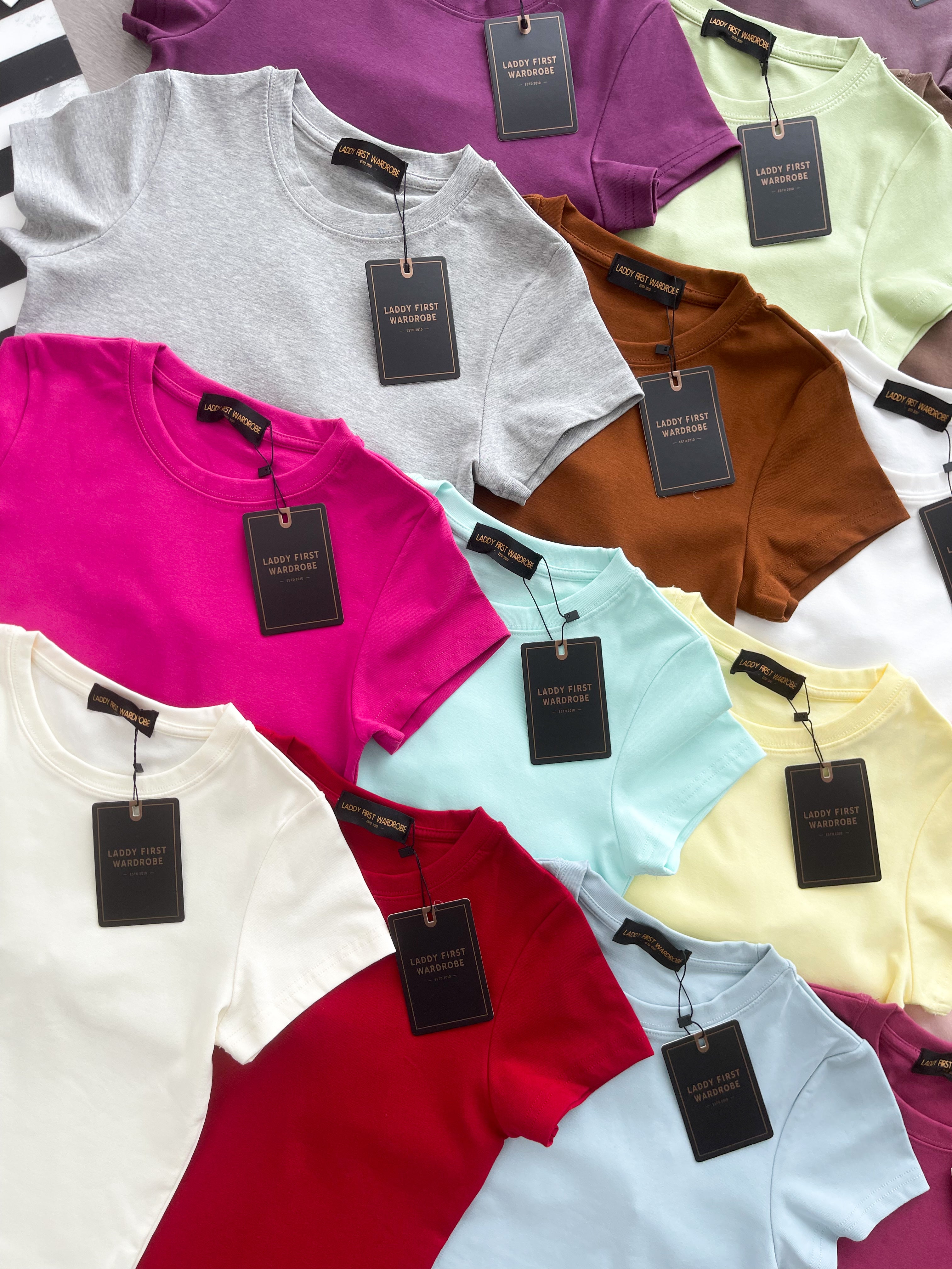 【T009-1】⚡补货预订款⚡高品质纯棉弹力圆领短袖日常简约休闲百搭上衣 ❤️❤️