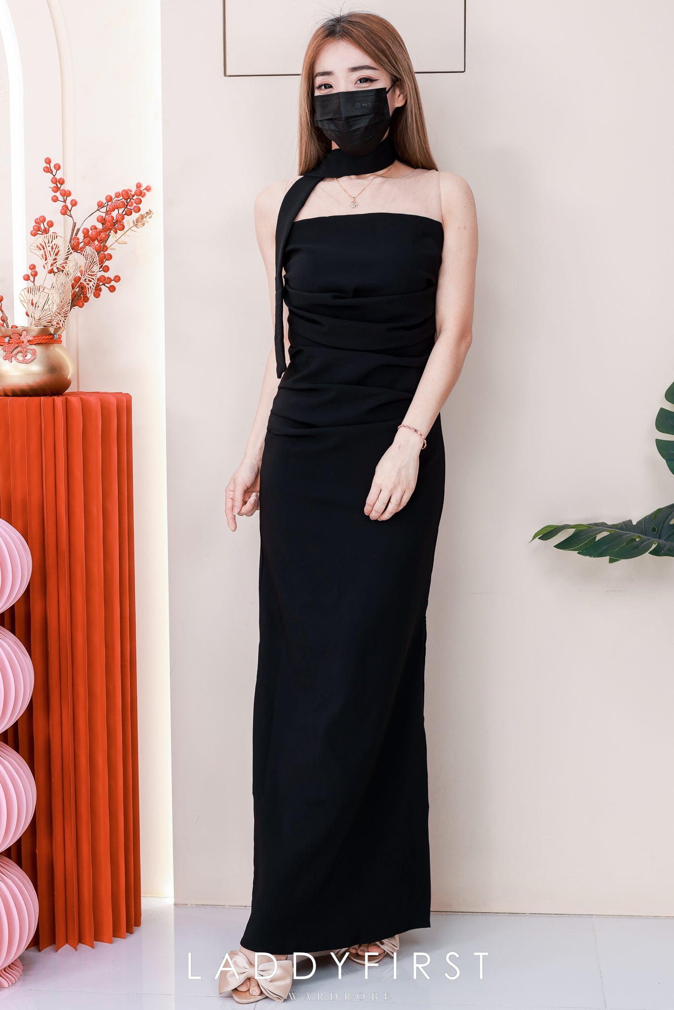 【D23235】高品质高端气质收腰设计晚宴连身长裙，侧边开叉设计 ❤️❤️【A-R1-C5】