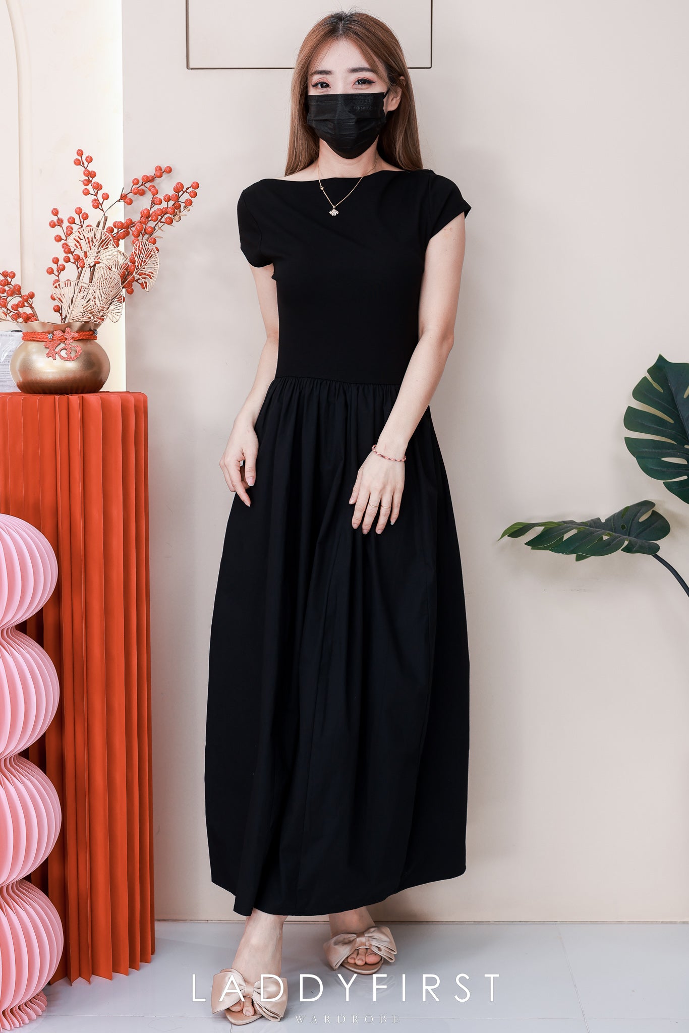 【D98781】高品质韩式简约休闲撞色连身裙子 ❤❤【B-R2-C1】