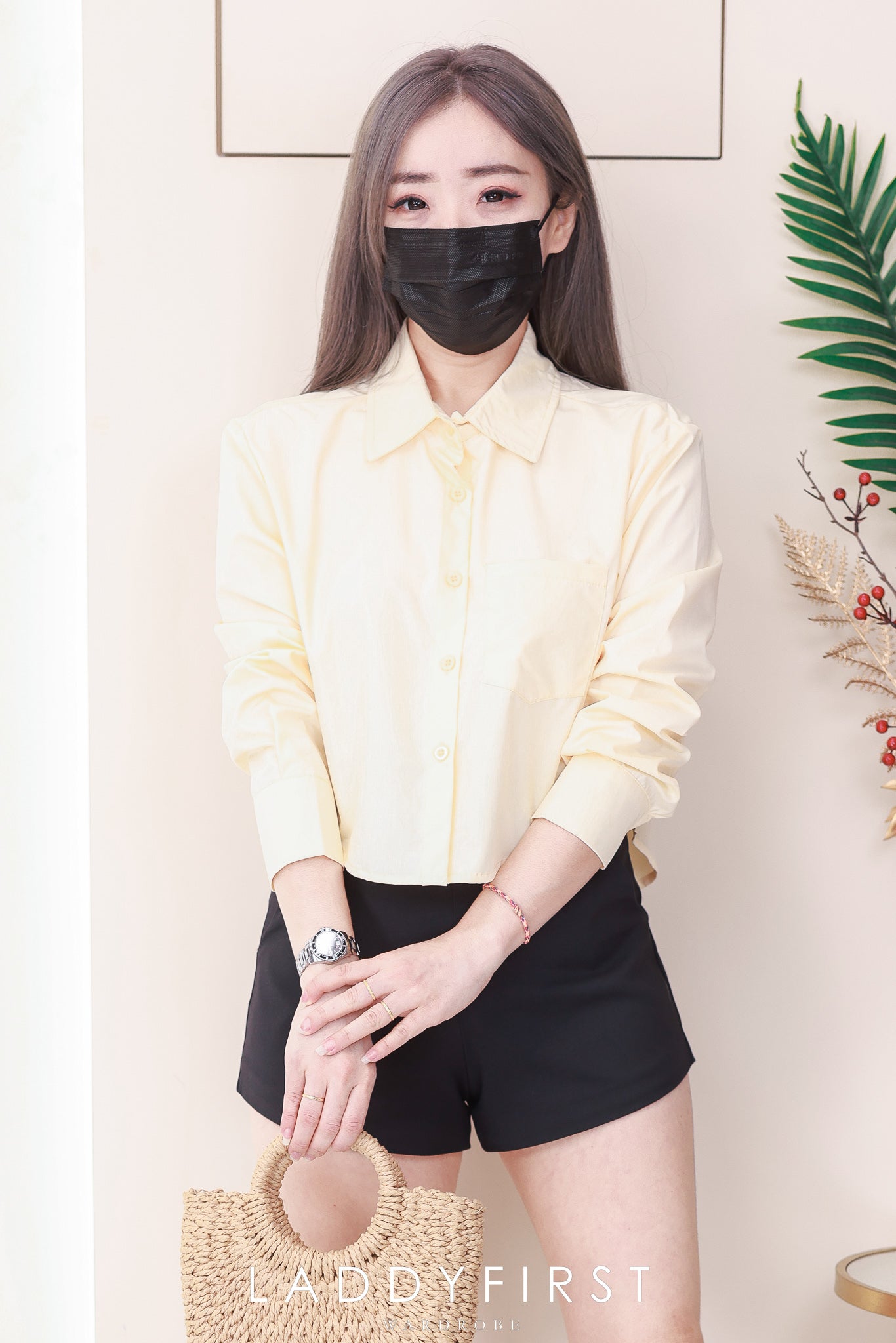 【T97892】高品质简约气质翻领长袖衬衫上衣，有口袋 ❤️❤️