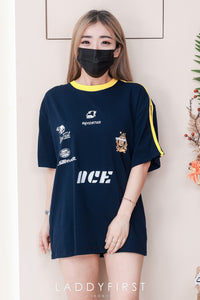 【O9546】高品质宽松休闲拼色OVERSIZE TEE ❤️【H】