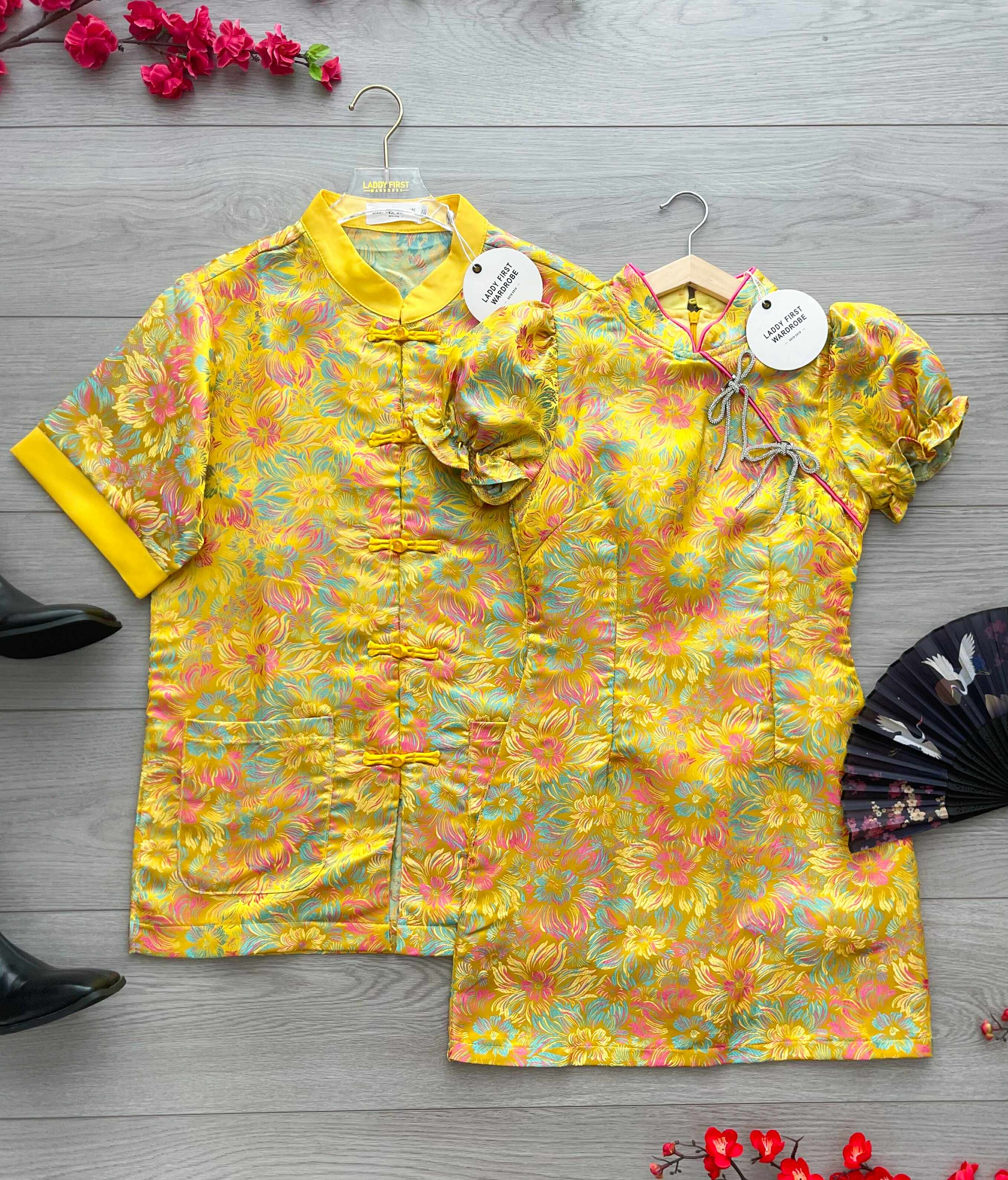 【T8235251】独家爆款高品质气质男女同款立领盘扣国风提花唐装旗袍上衣，有口袋 ❤️❤️