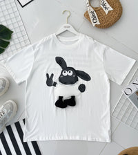 【O3020】高品质立体卡通小羊🐑纯棉Oversized 上衣 ❤️❤️【A-RU3】