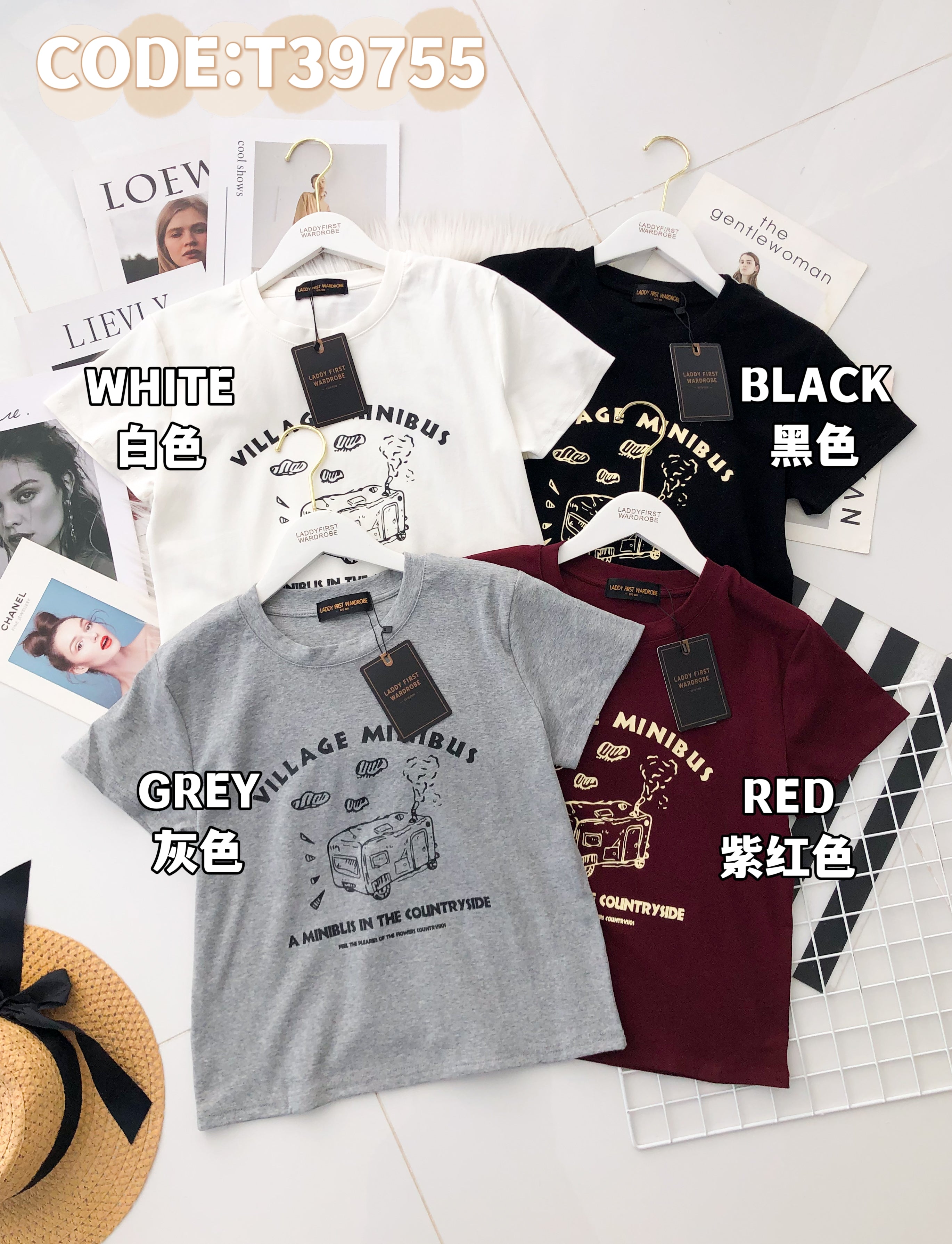 【T39755】独家爆款高品质纯棉弹力圆领短袖日常简约宽松休闲百搭上衣 ❤❤