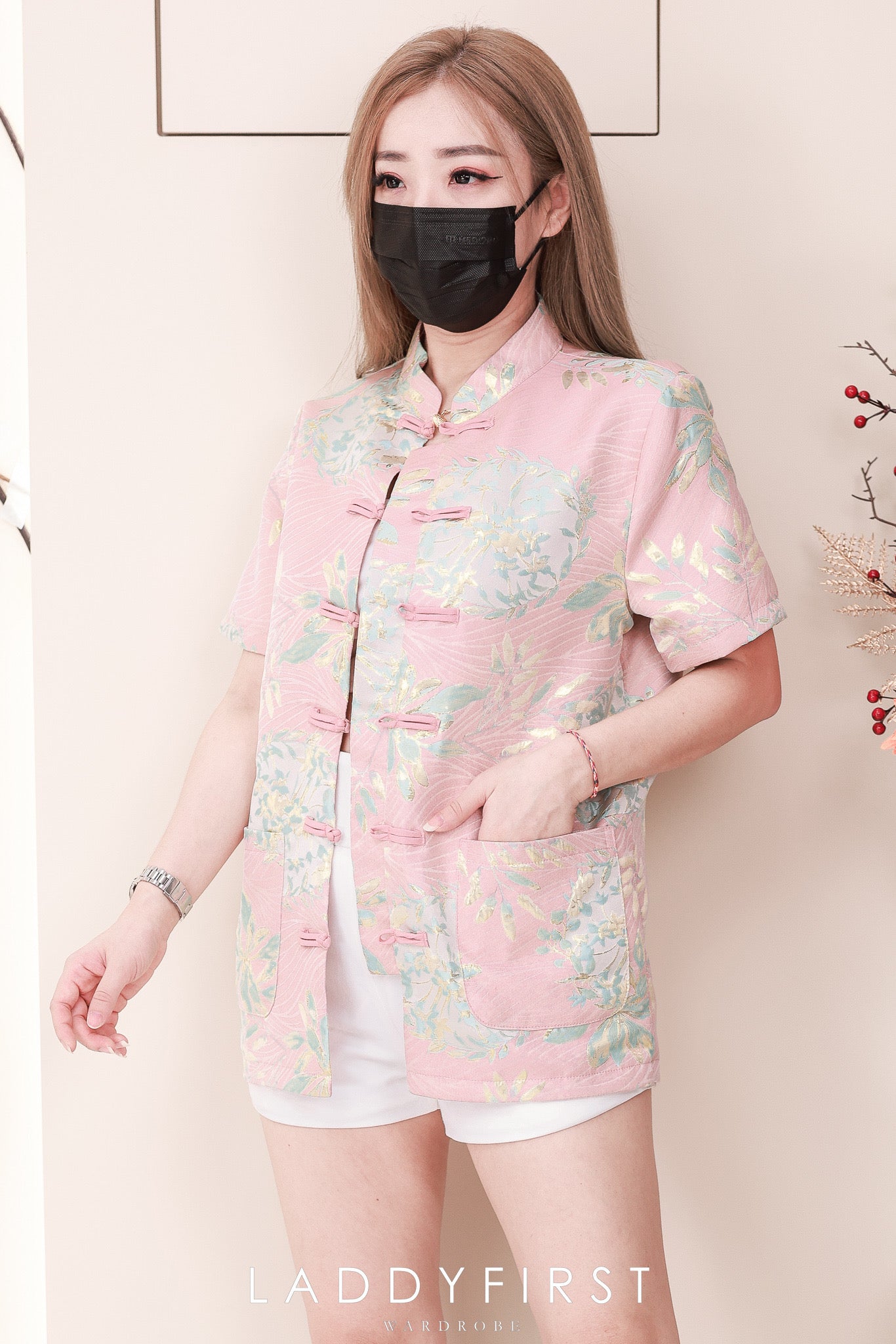 【T3386-1】【LFW独家小圆饼】高品质男女同款高端大气提花唐装旗袍上衣，有口袋 ❤️❤️