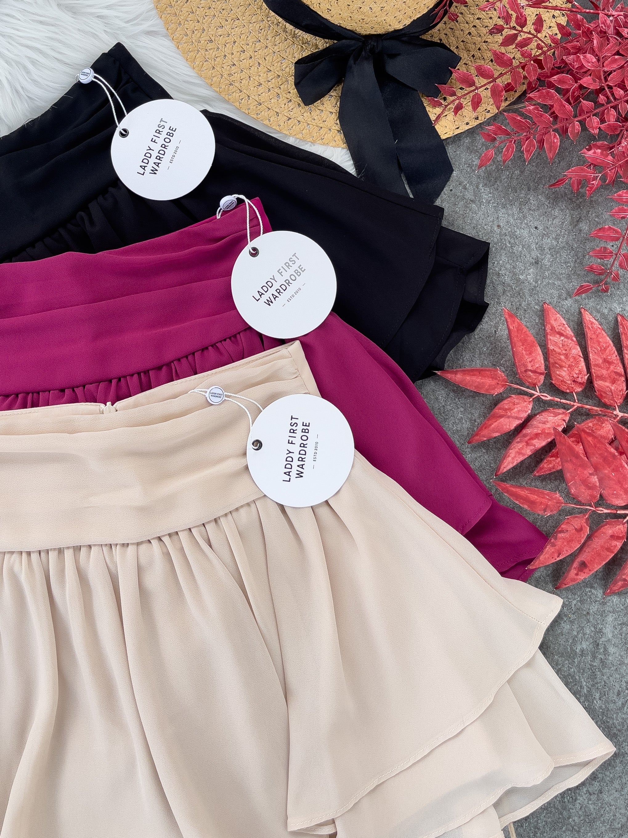 【S681131】‼️爆单王再次到货‼️【独家小圆饼】高质量西装拼雪纺蓬蓬高腰裙子【A-R3-C4】